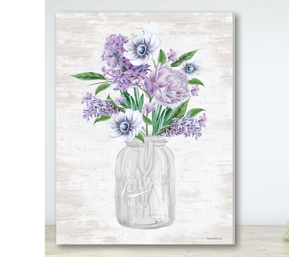 Courtside Market Spring Bouquet Violet 16x20 Canvas Wall Art