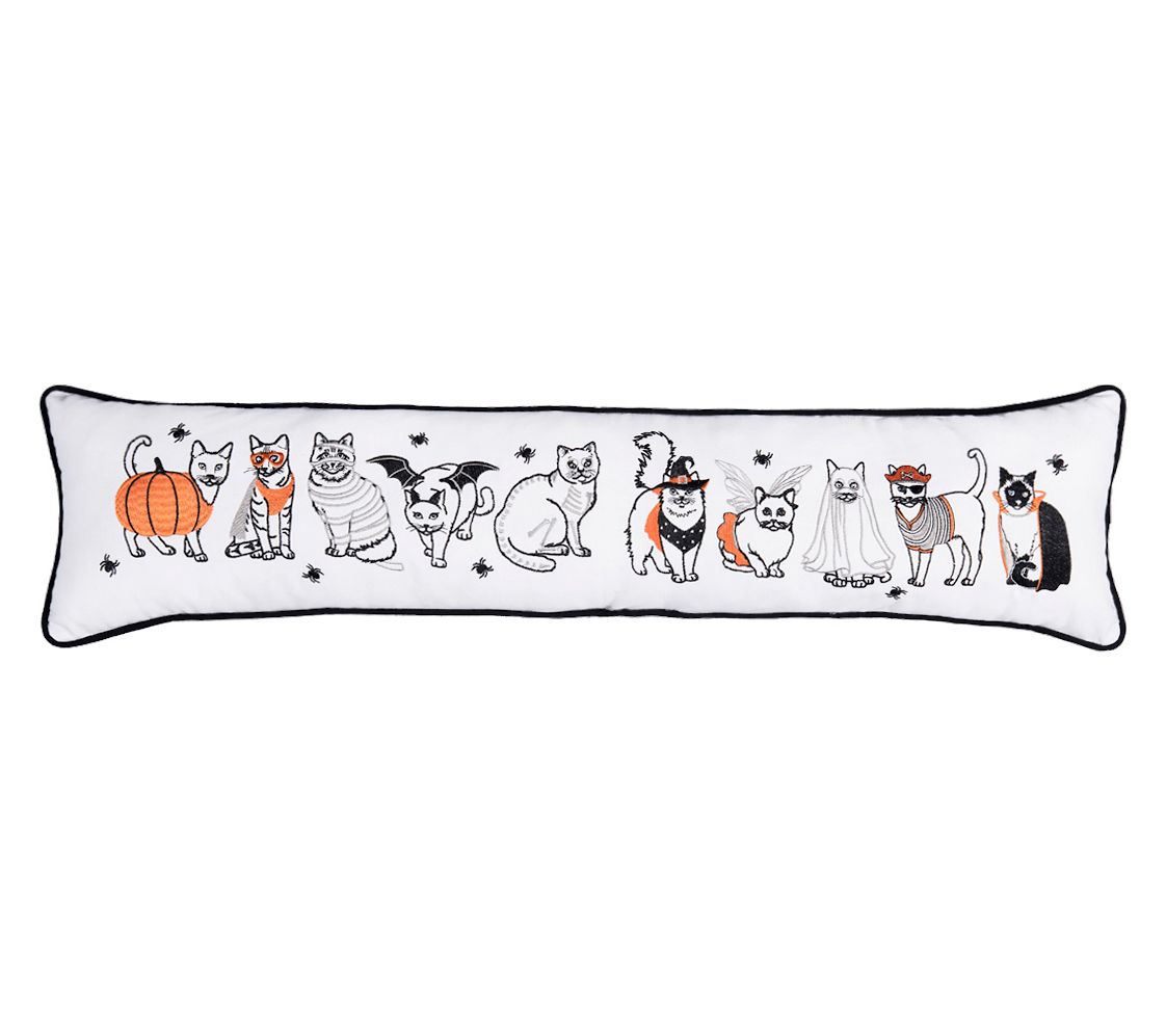 34" x 8" Halloween Cats Throw Pillow by Valerie
