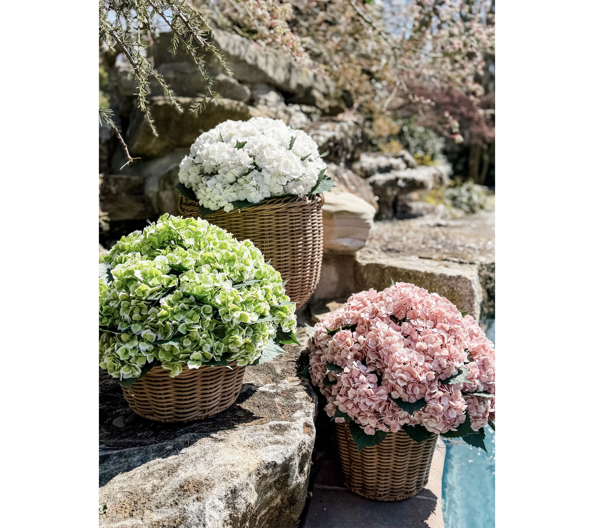 Simply Stunning Indoor/Outdoor Faux Hydrangea Urn Filler by Janine