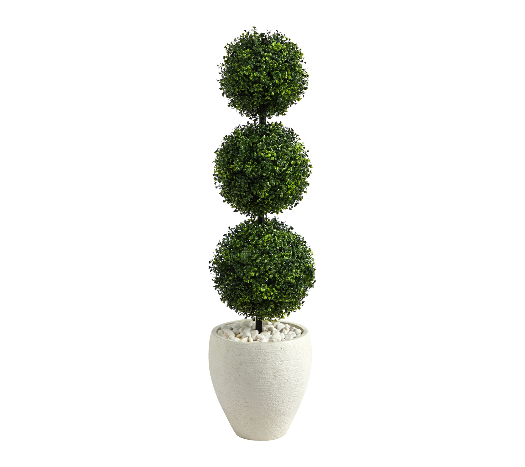 Nearly Natural 3.5' Boxwood Triple Ball Topiary