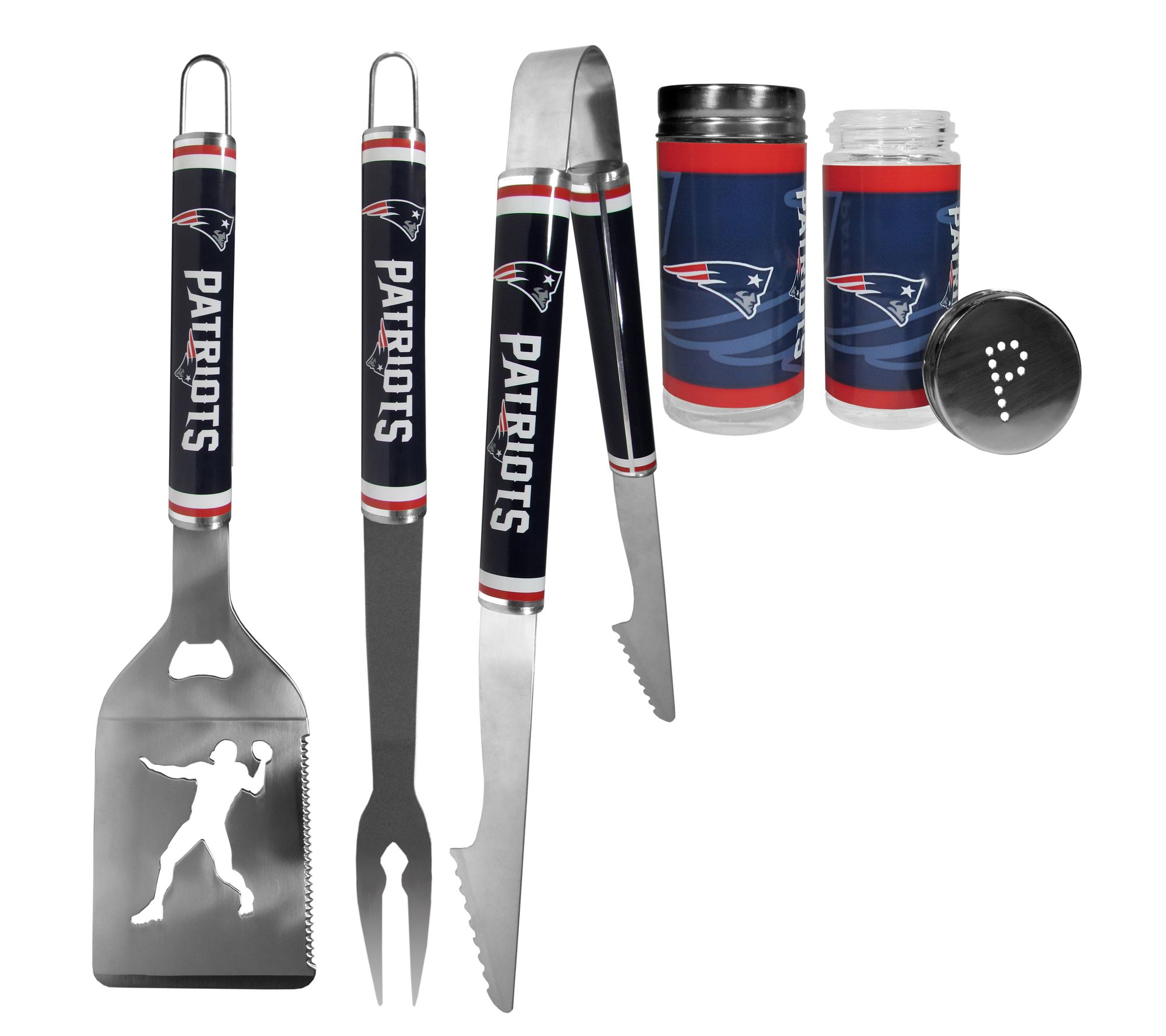Siskiyou Sports NFL 3 Piece Steel Logo BBQ Tool s with Shakers
