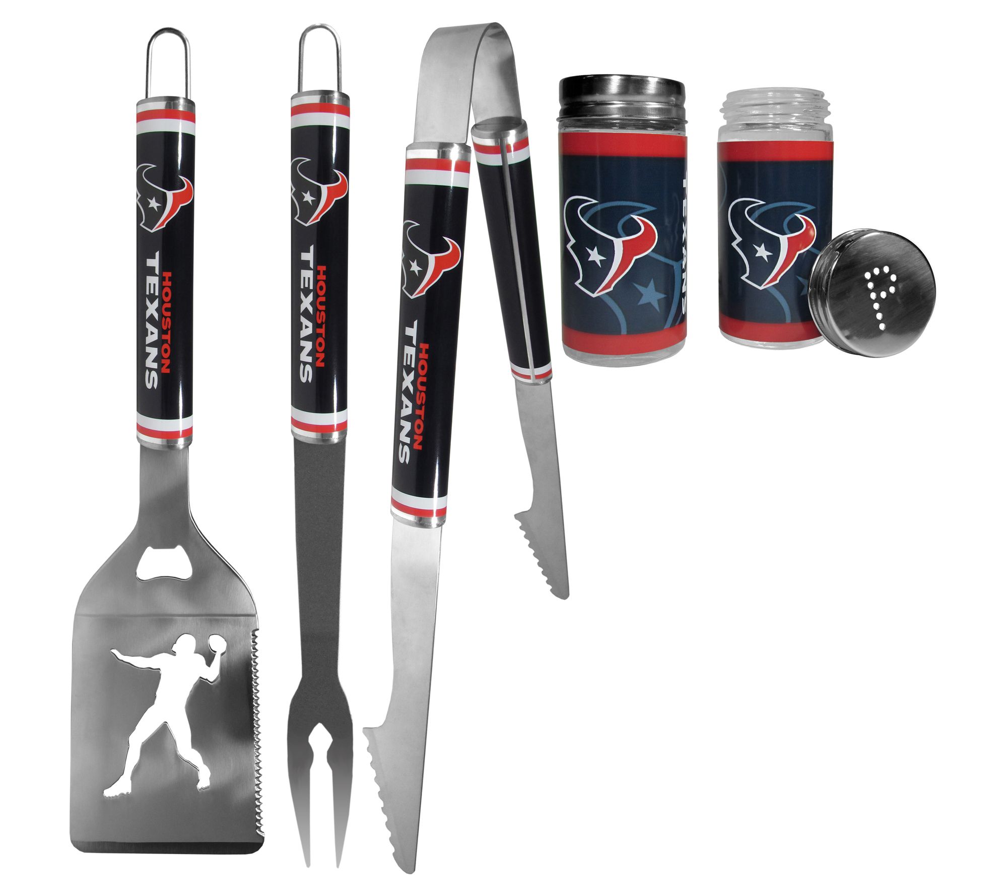 Siskiyou Sports NFL 3 Piece Steel Logo BBQ Tool s with Shakers