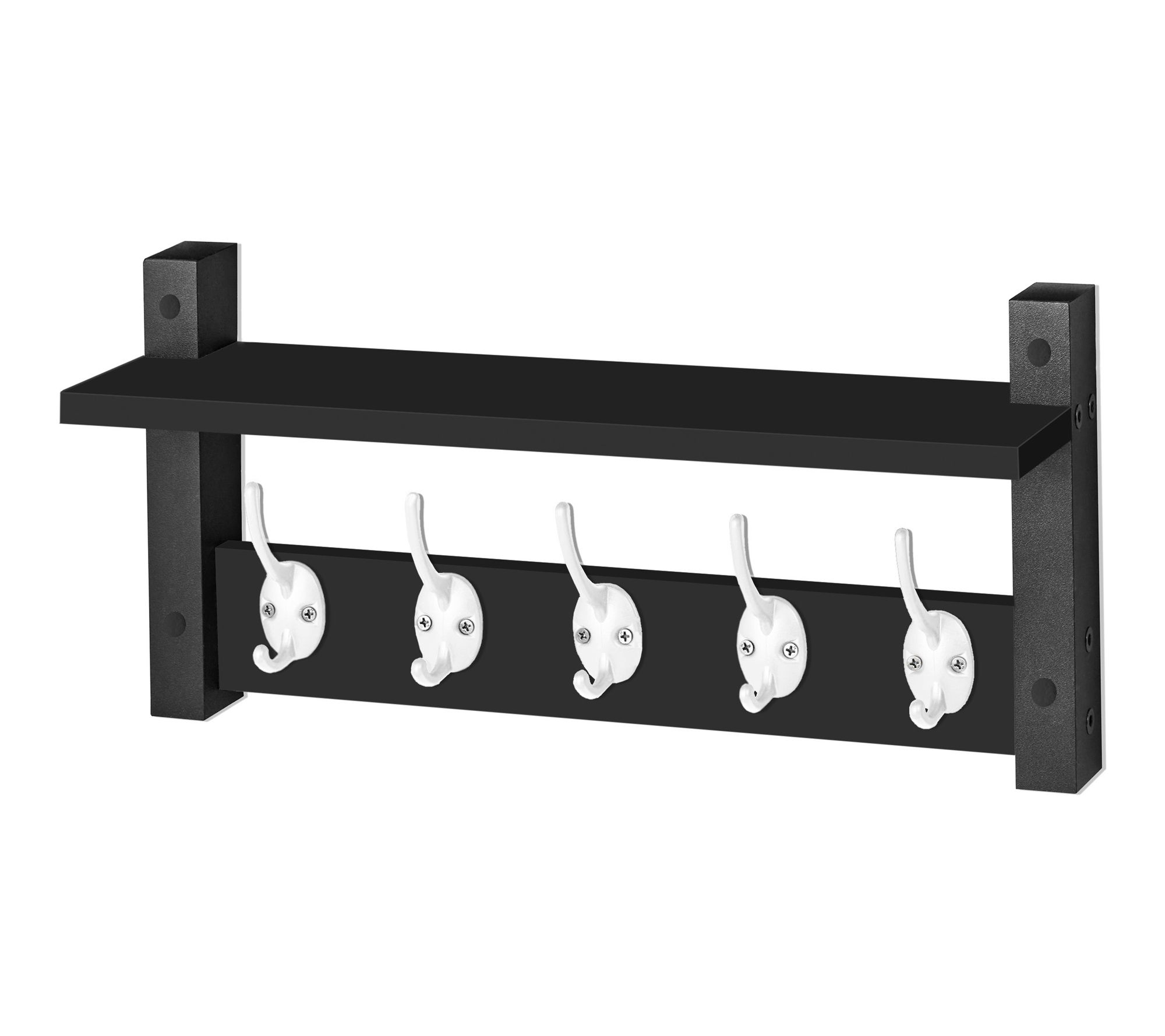 Sorbus Coat Hooks Wall Mount with Shelf - 16 In ch Coat Rack
