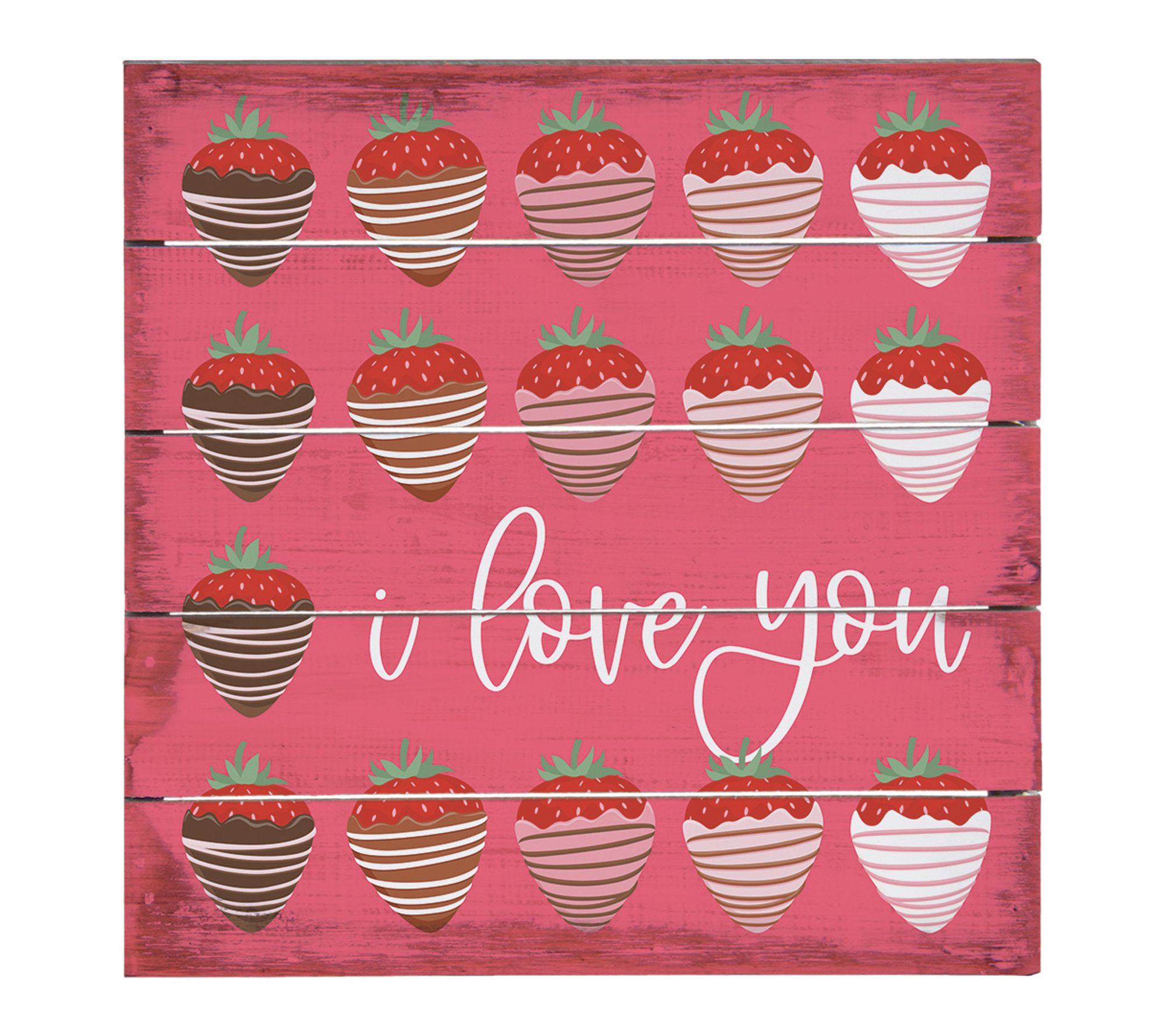 Sincere Surroundings 8" Love You Strawberries Pallet Petite