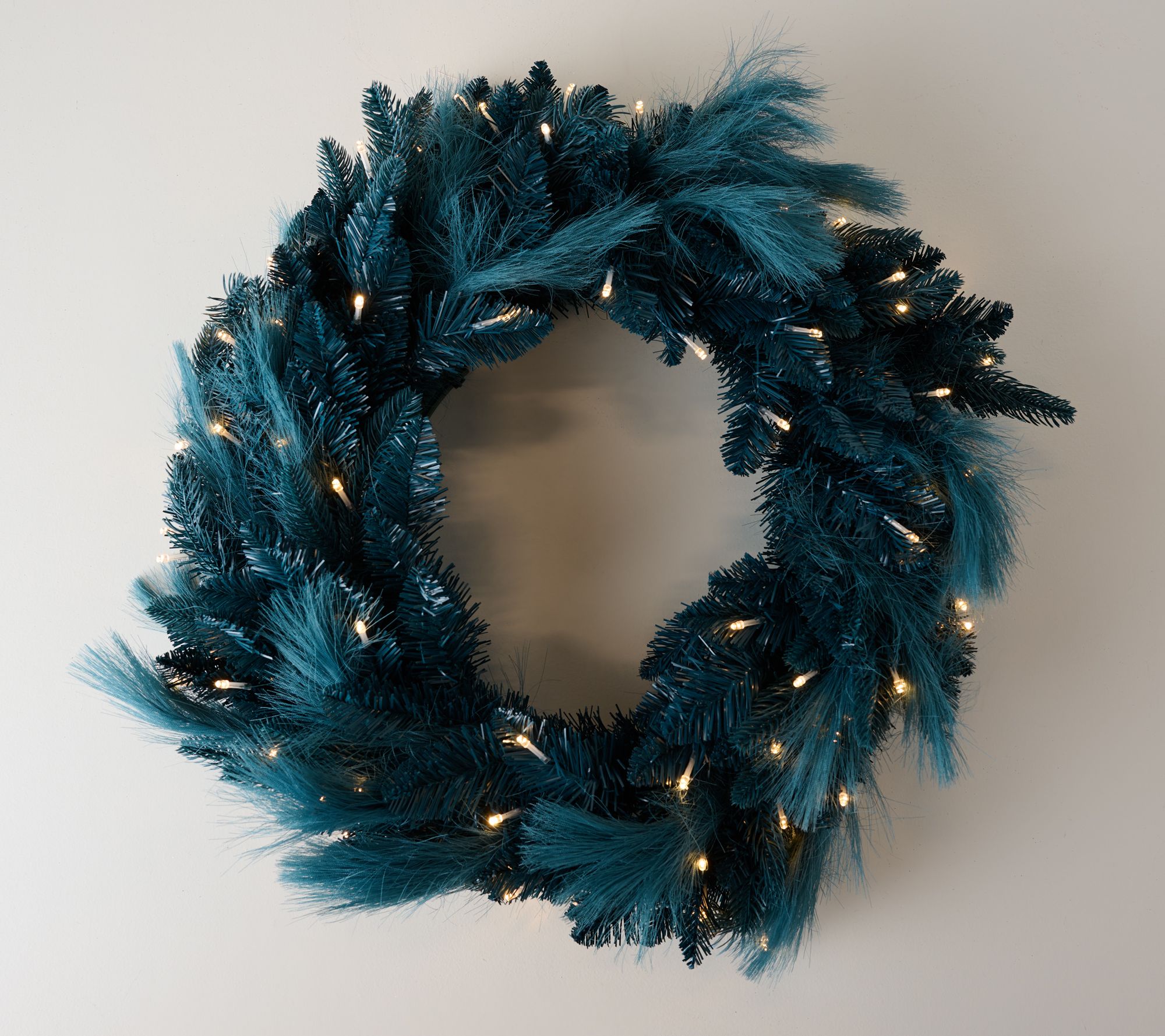 26" Illuminated Indoor/Outdoor Pampas Wreath by Kim Gravel