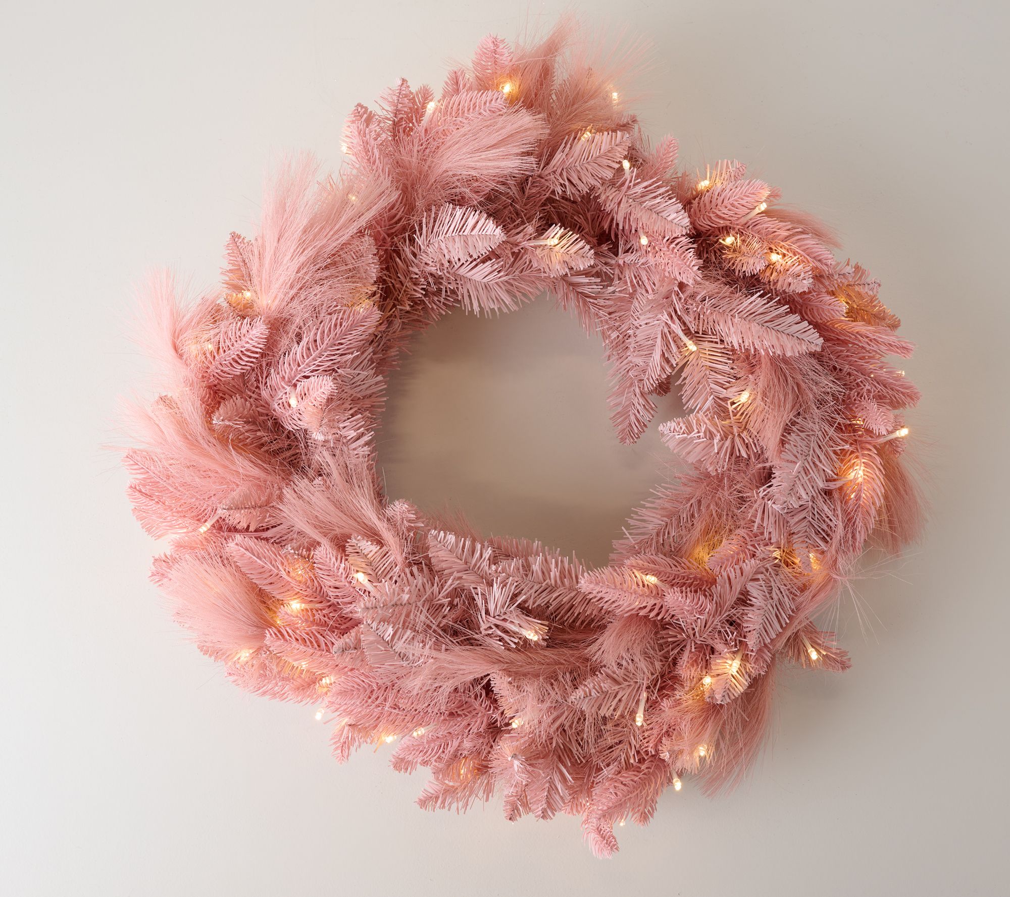 26" Illuminated Indoor/Outdoor Pampas Wreath by Kim Gravel