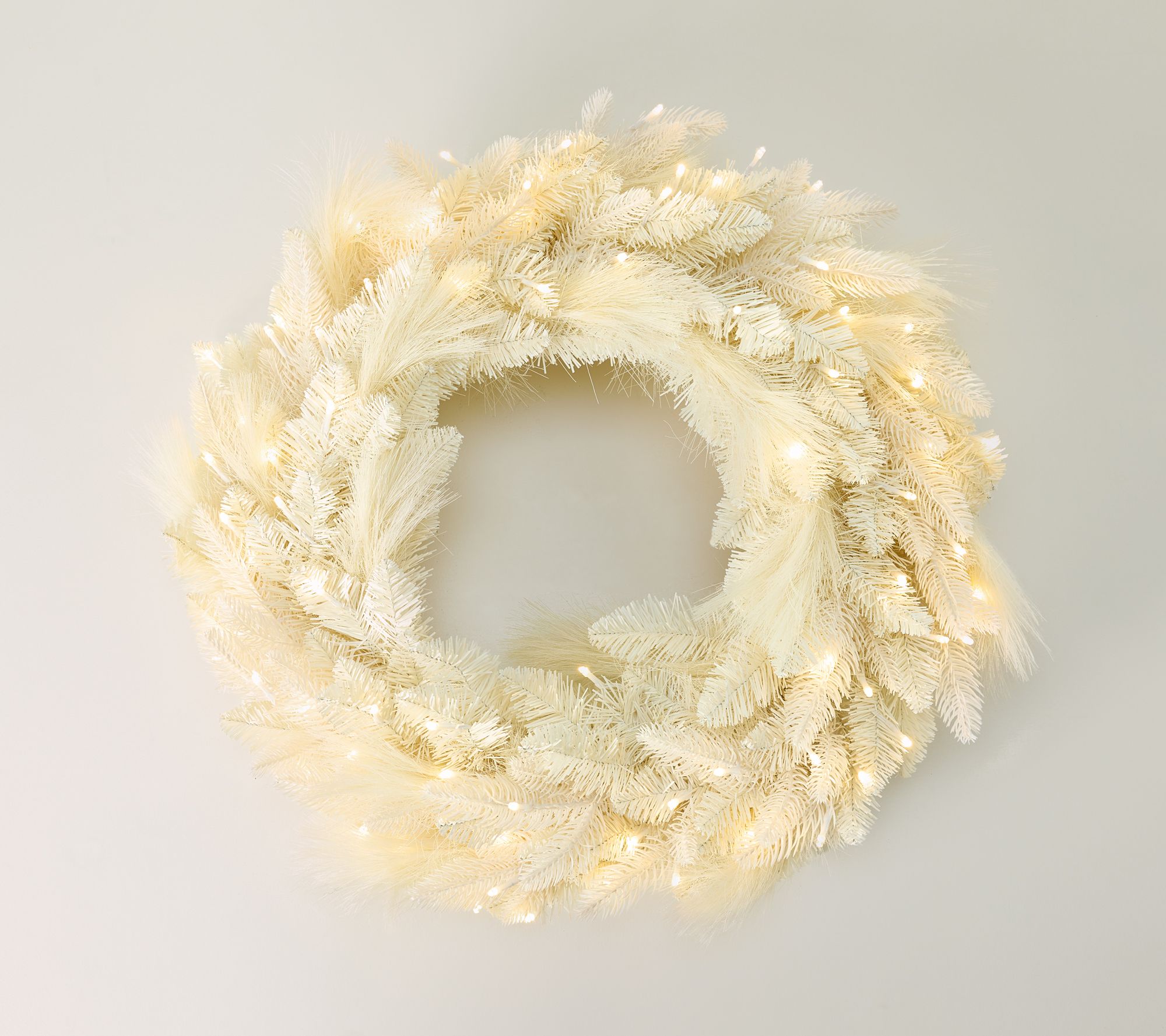 26" Illuminated Indoor/Outdoor Pampas Wreath by Kim Gravel