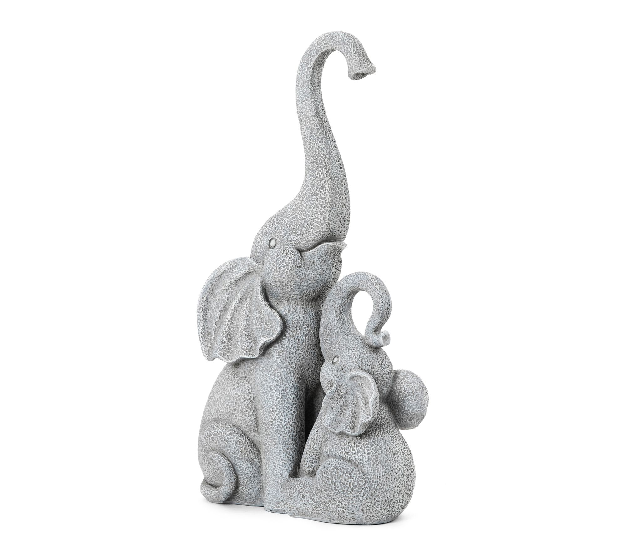 Glitzhome 18.25''H Resin Mother and Baby Elephant Statue