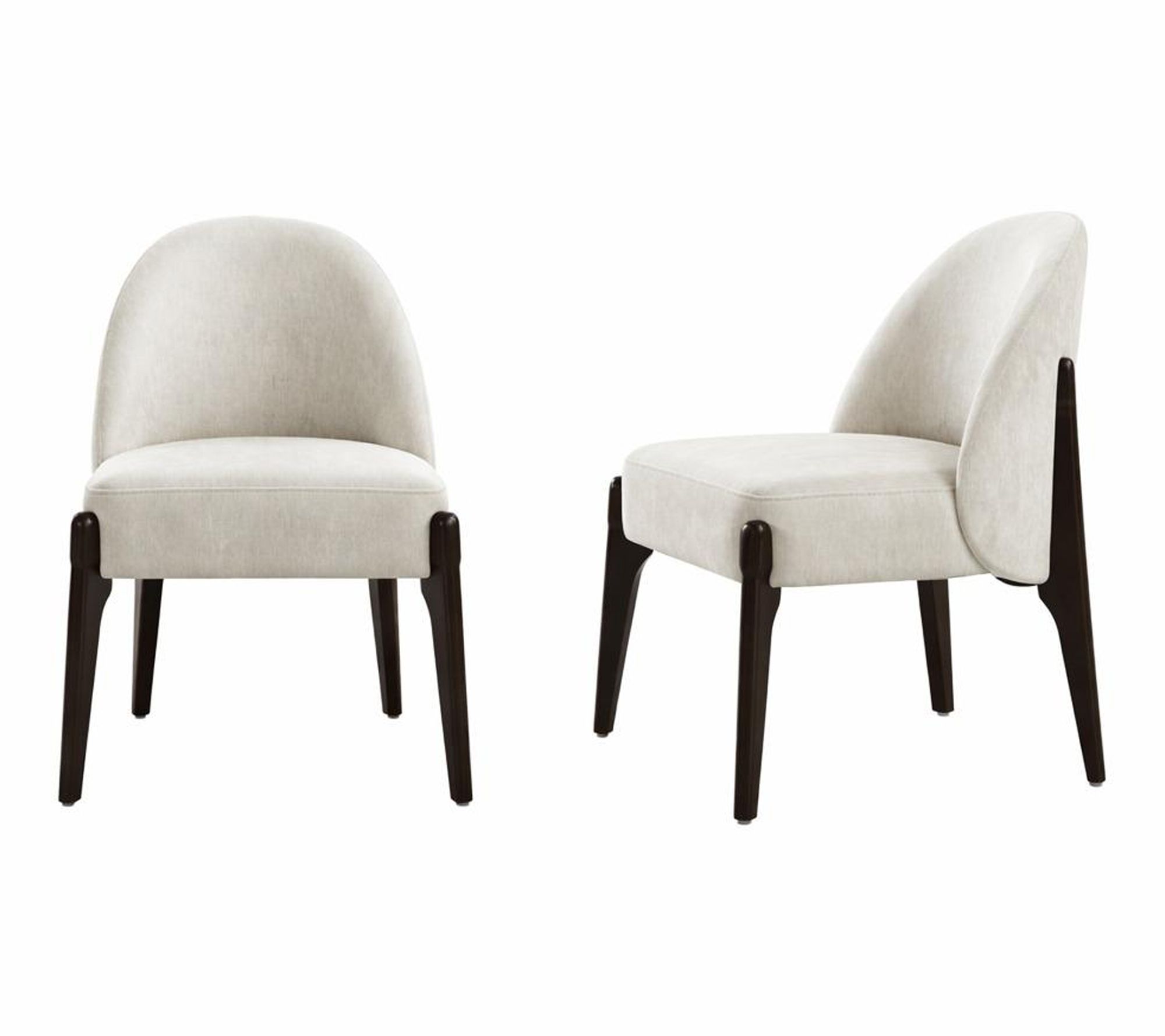 Manhattan Comfort Oslo Chenille Wood Side Chair- Set of 2