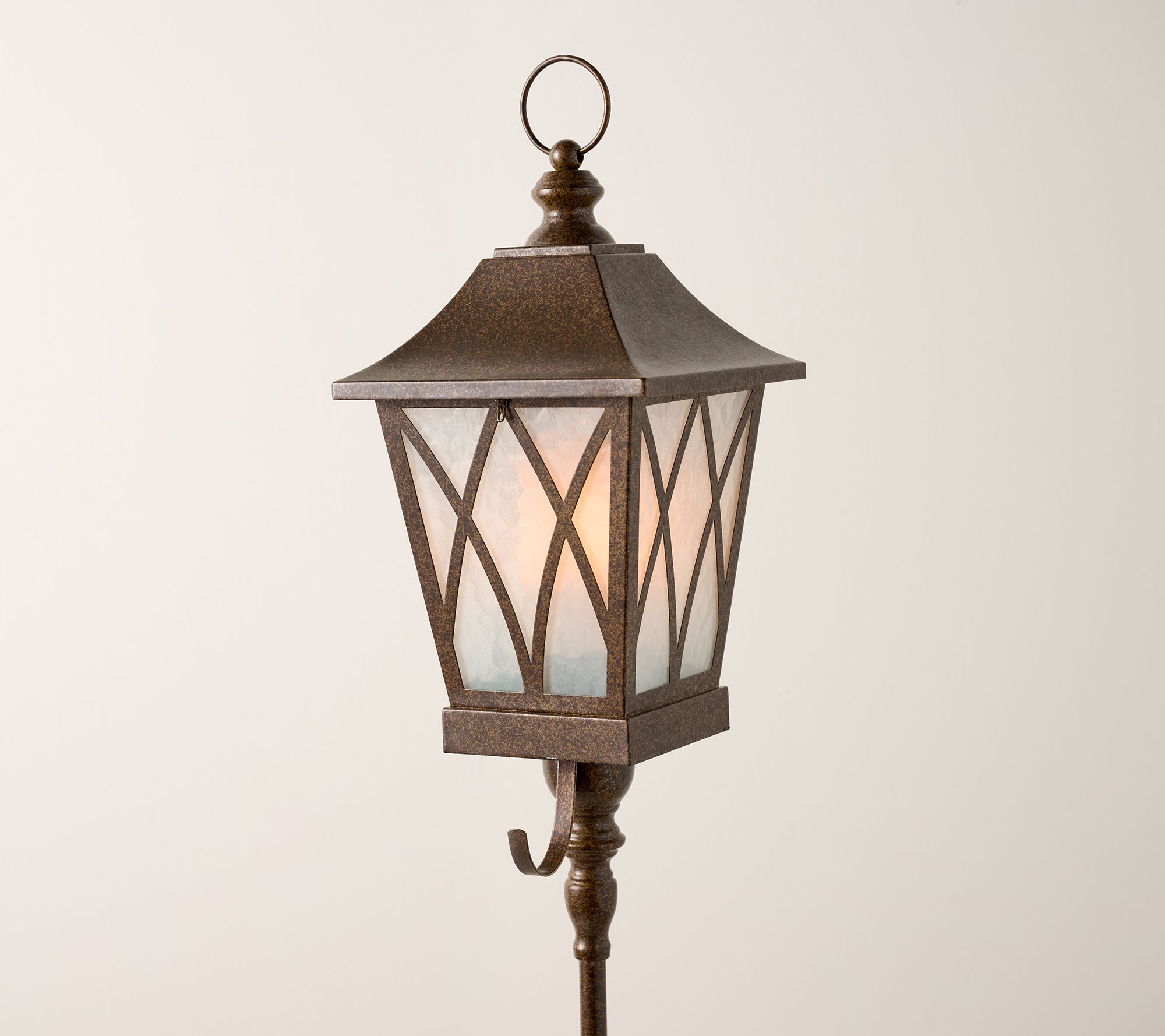Flickering Flame Old World Lantern with Stake by by Valerie | QVC