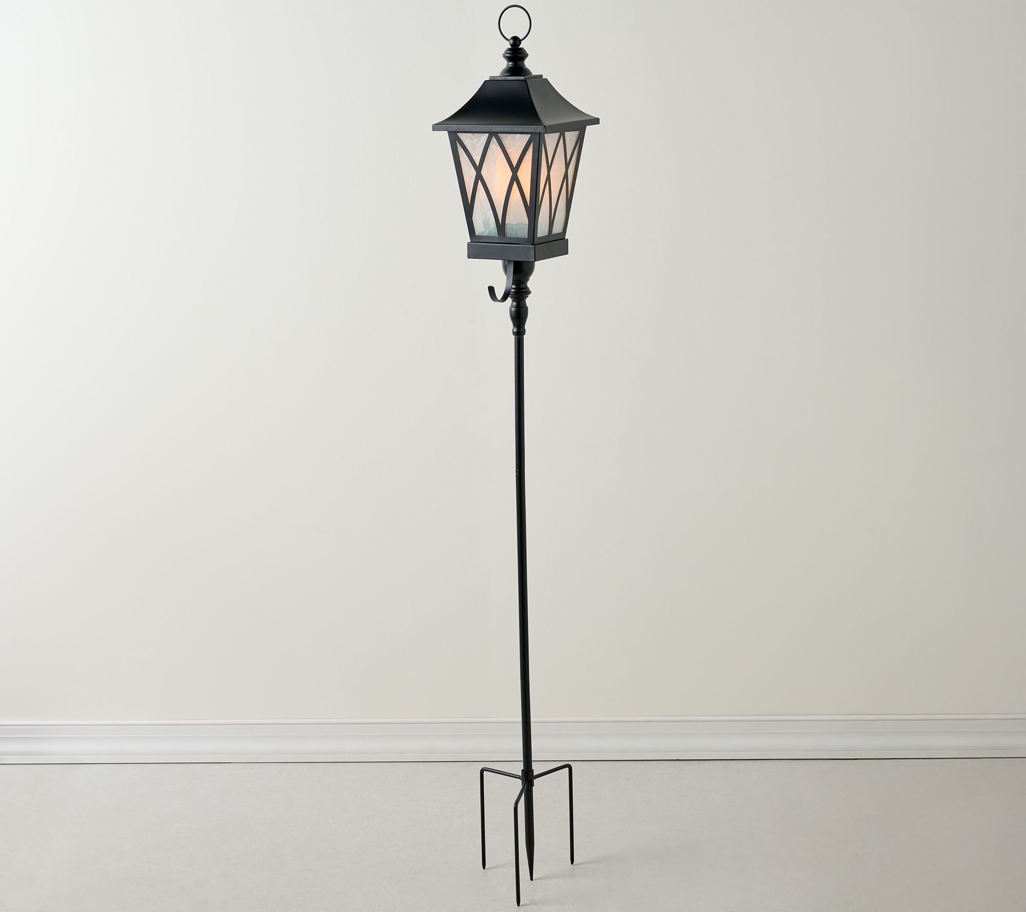 Flickering Flame Old World Lantern with Stake by by Valerie