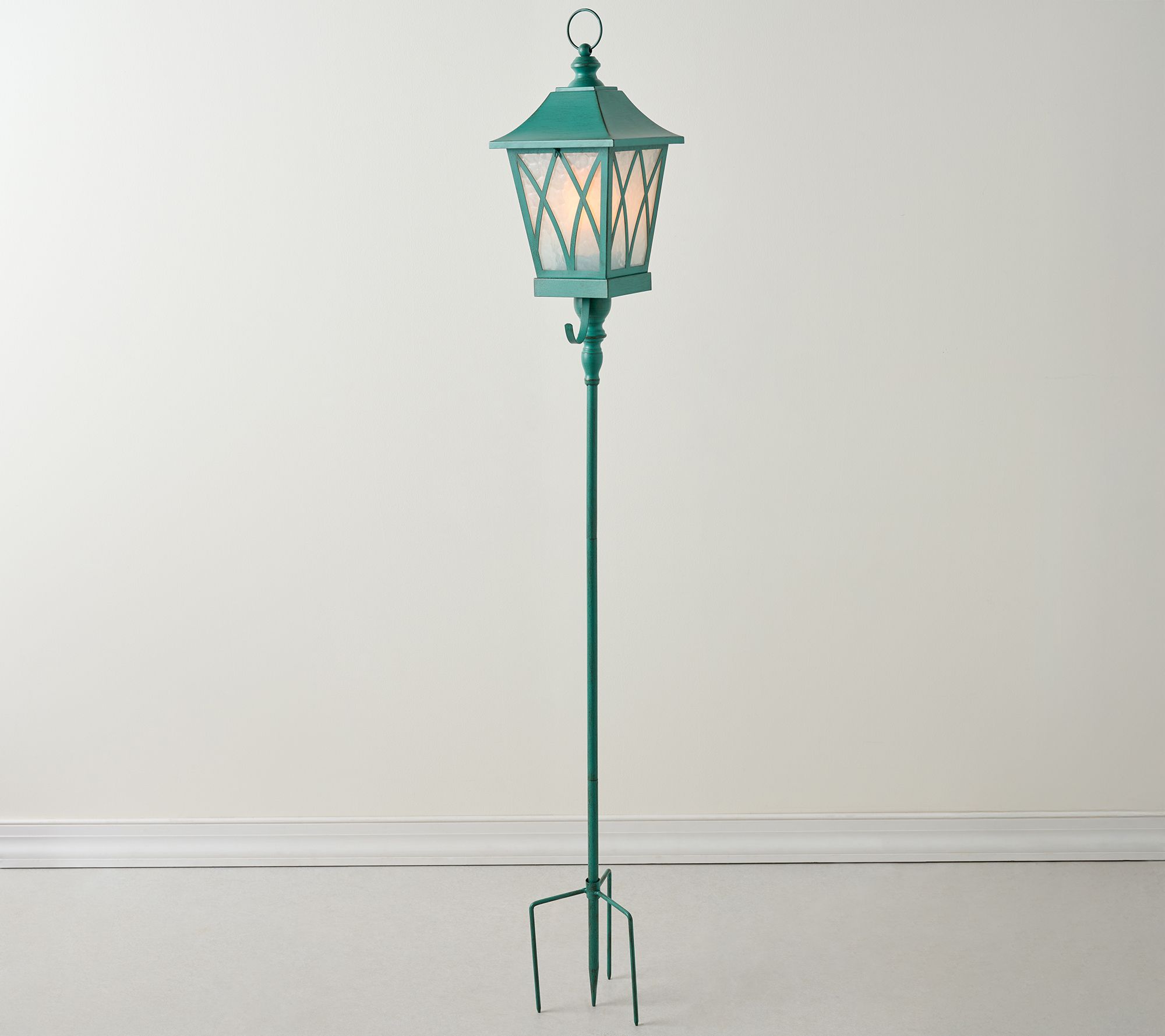 Flickering Flame Old World Lantern with Stake by by Valerie