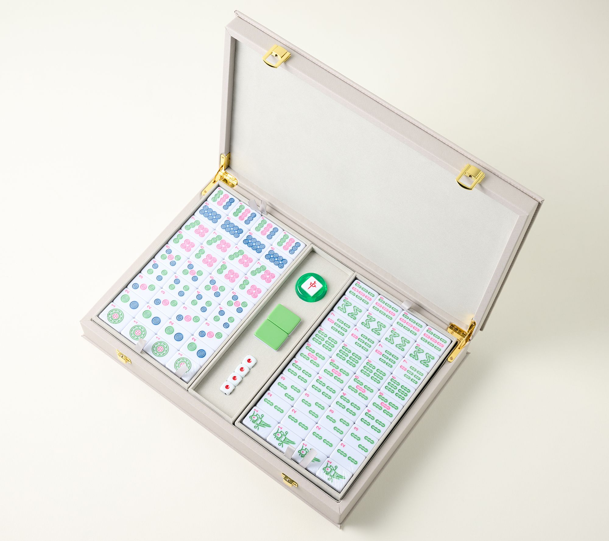 144-Piece Mahjong Box Set with Dice by Mally Roncal
