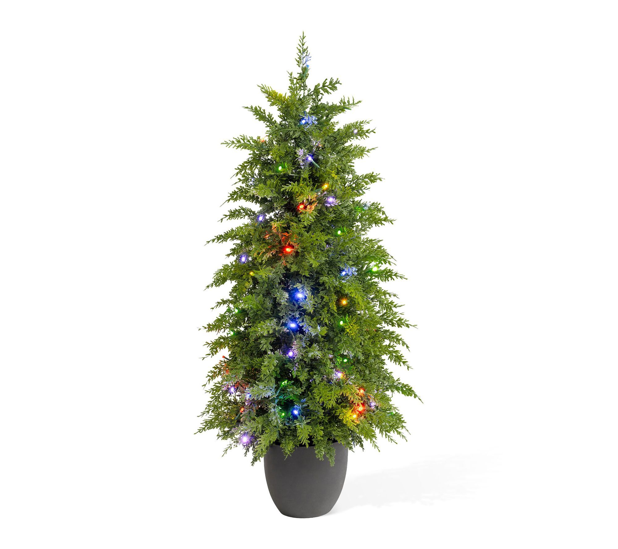 Glitzhome 3ft Pre-lit Christmas Artificial Cedar Porch