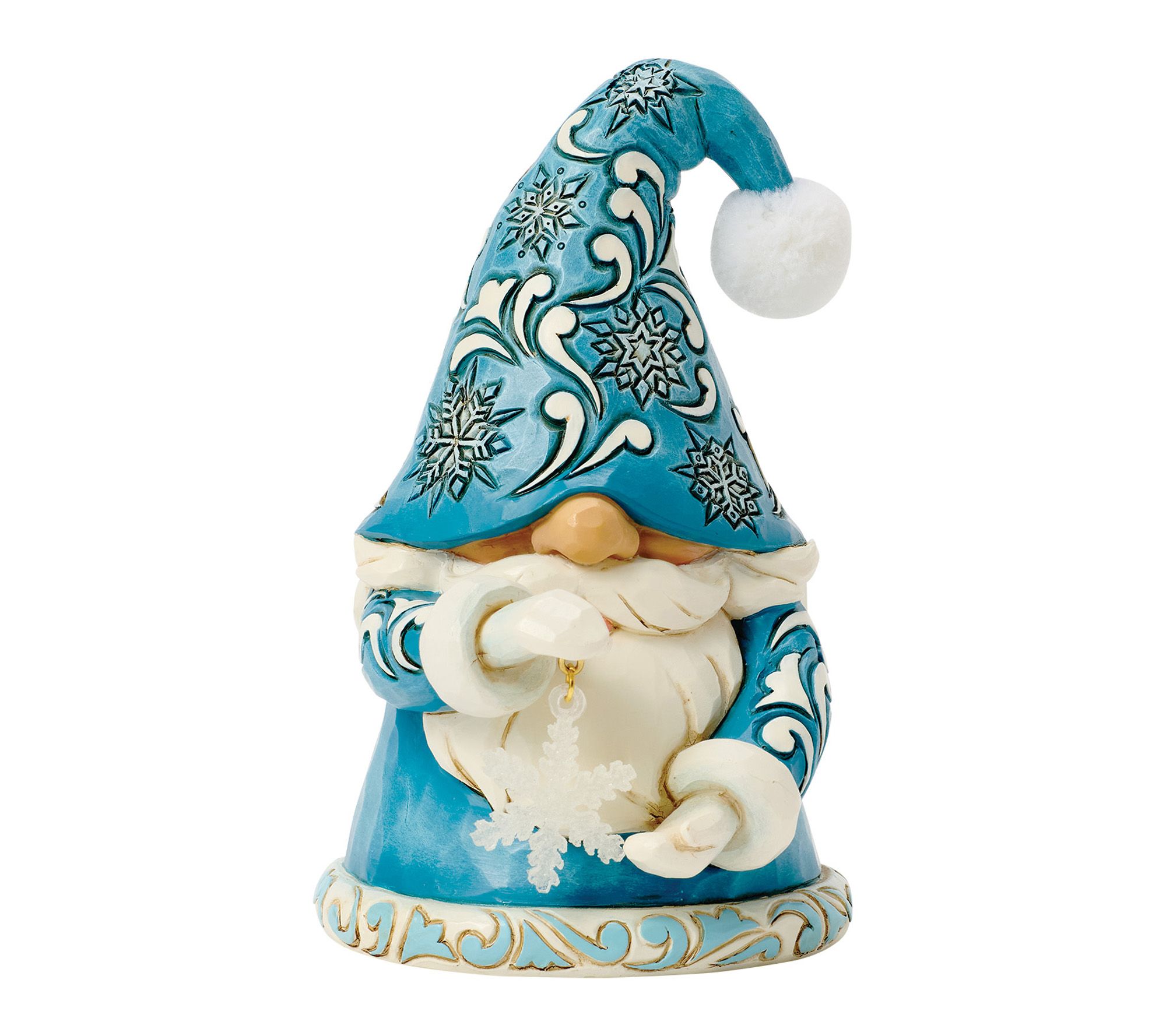 Jim Shore Heartwood Creek Gnome Holding Snowflake Figurine 5"