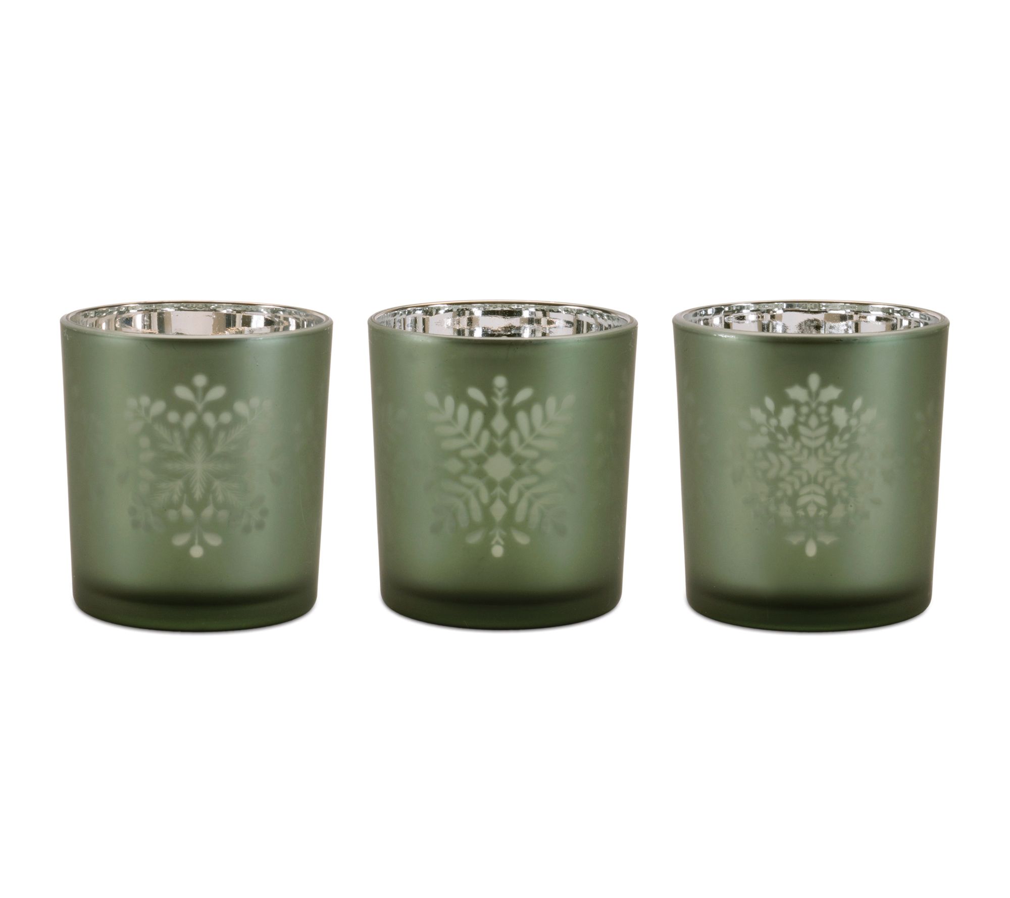 Melrose Frosted Snowflake Votive Holder (Set of 3)