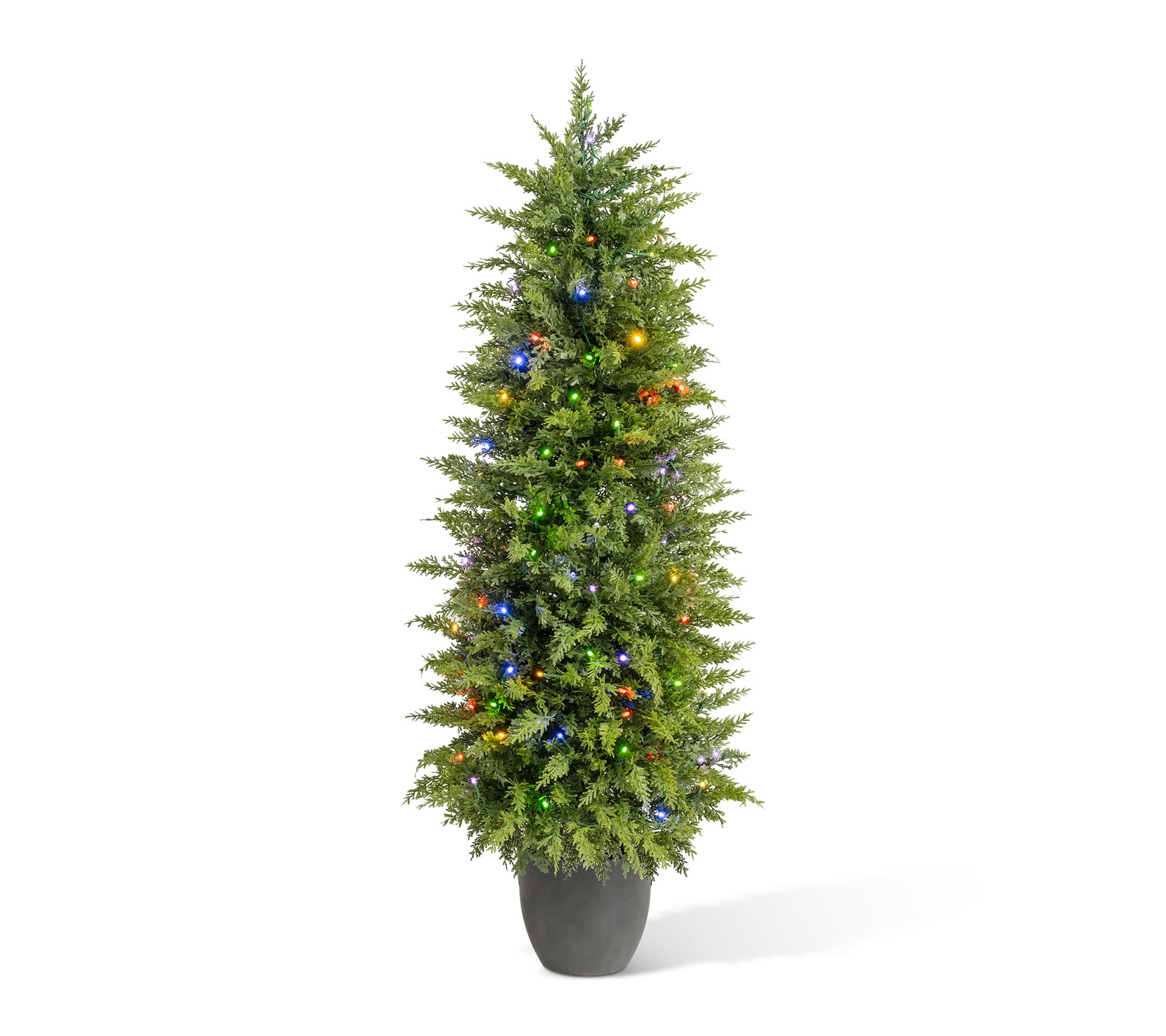 Glitzhome 4ft Pre-lit Christmas Artificial Cedar Porch