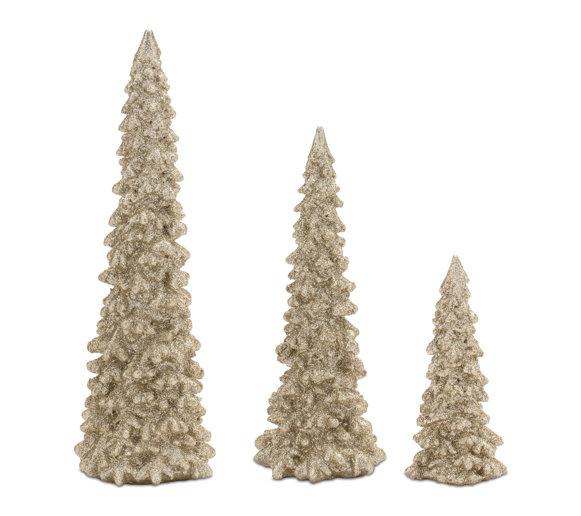 Melrose Glittered Pine Tree (Set of 3)