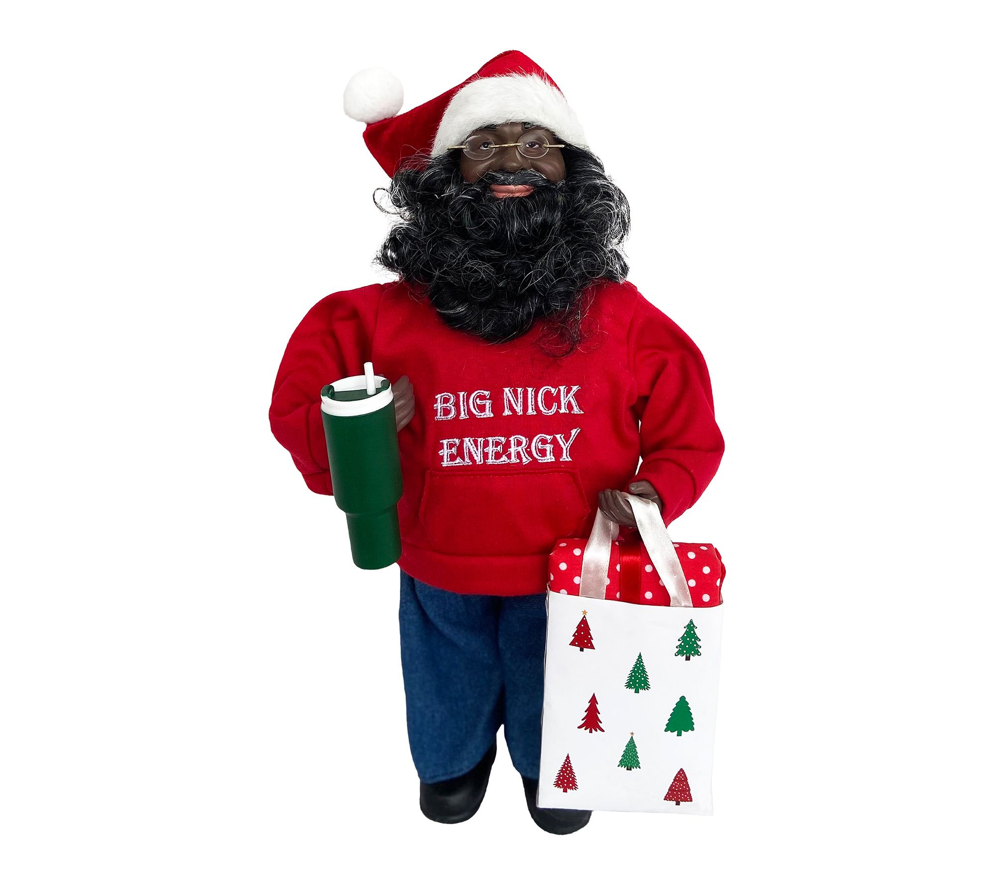 Santa's Workshop, Inc. 15" Black Big Nick Energy Santa