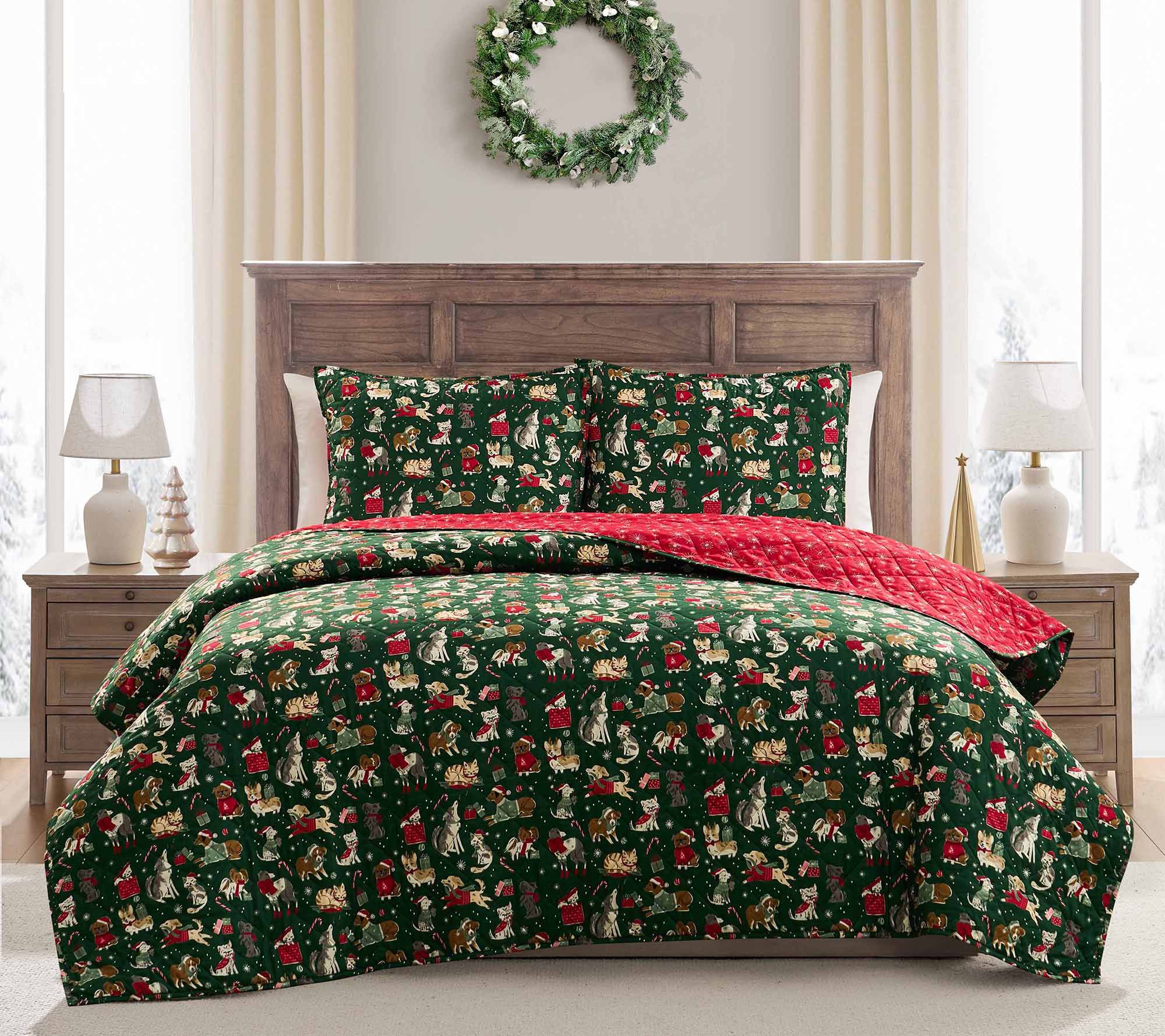 Hallmark Holiday Pets 3 -Pc Quilt Set, F/Q