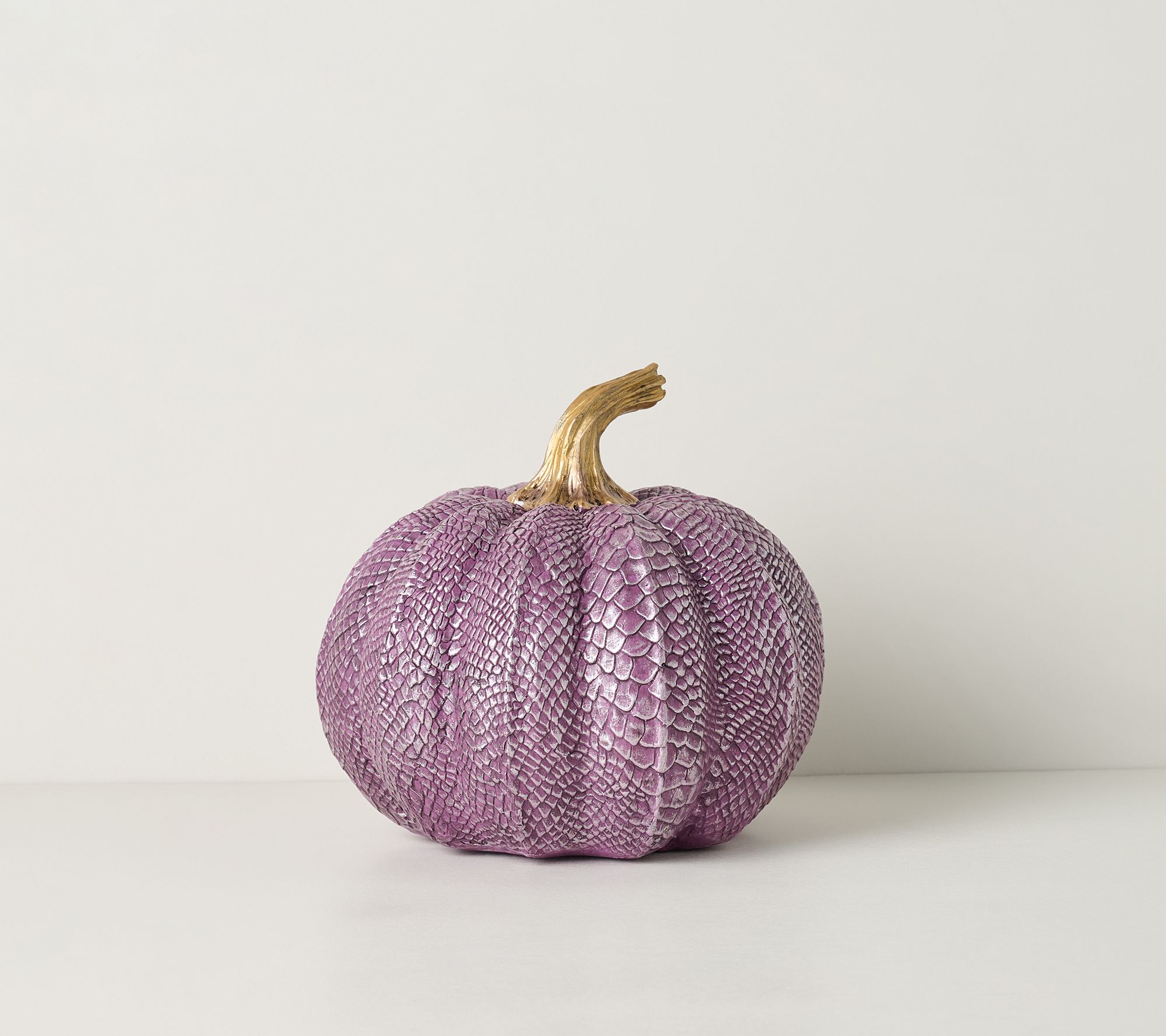 "As Is" 7" Snakeskin Decorative Tabletop Pumpkin