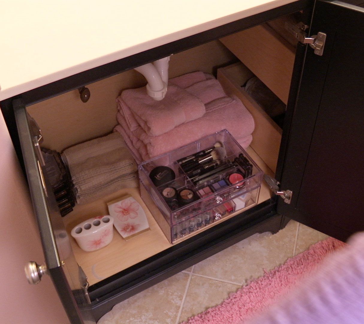 Set of 2 Clear Stacking Cosmetic Organizers by Lori Greiner