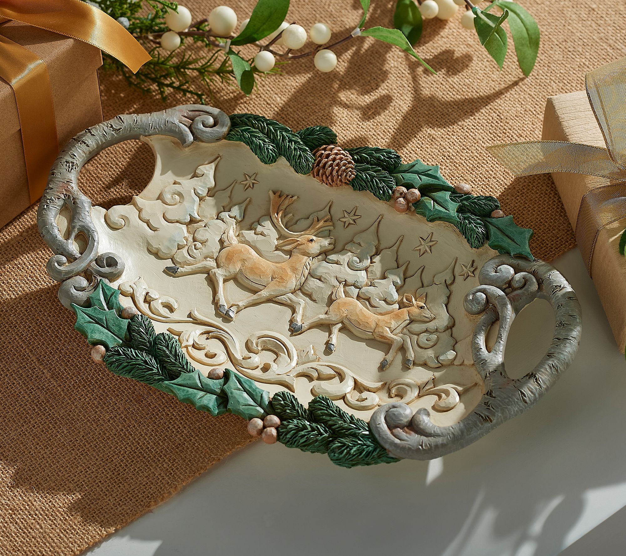 Jim Shore Heartwood Creek Woodland Decorative Tray