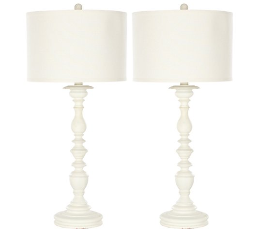 Mamie White Candlestick Lamps, Candle Stick Lamps