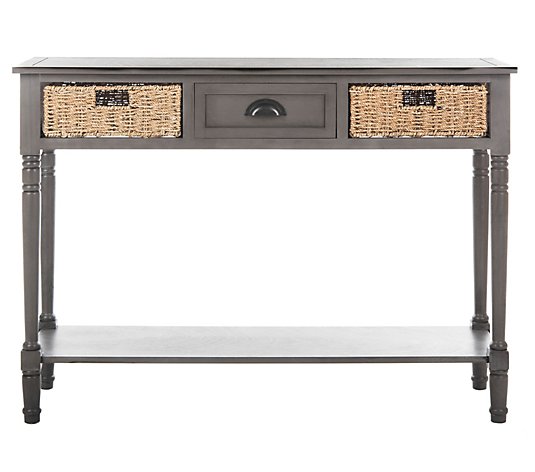 Safavieh Winifred Wicker Console Table, Wicker Console Table With Drawers