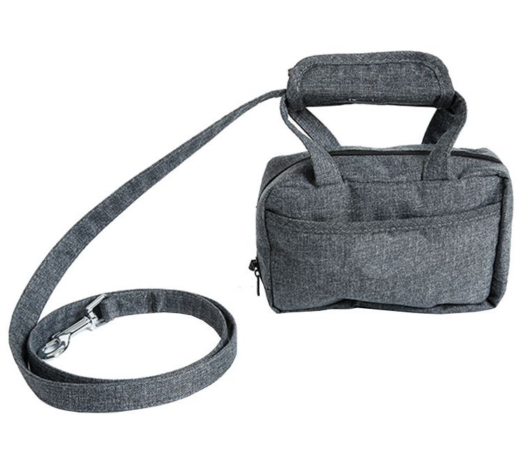 Pet Life Posh Walk Purse Dog Leash and Waste Bag Dispenser