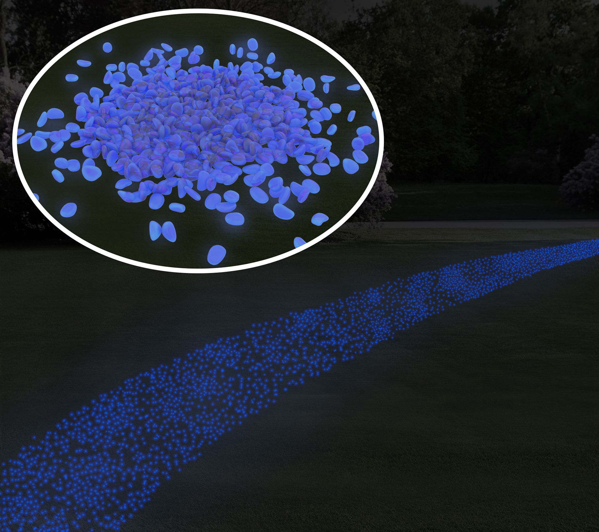 Pure Garden Glow-in-the-Dark Stones