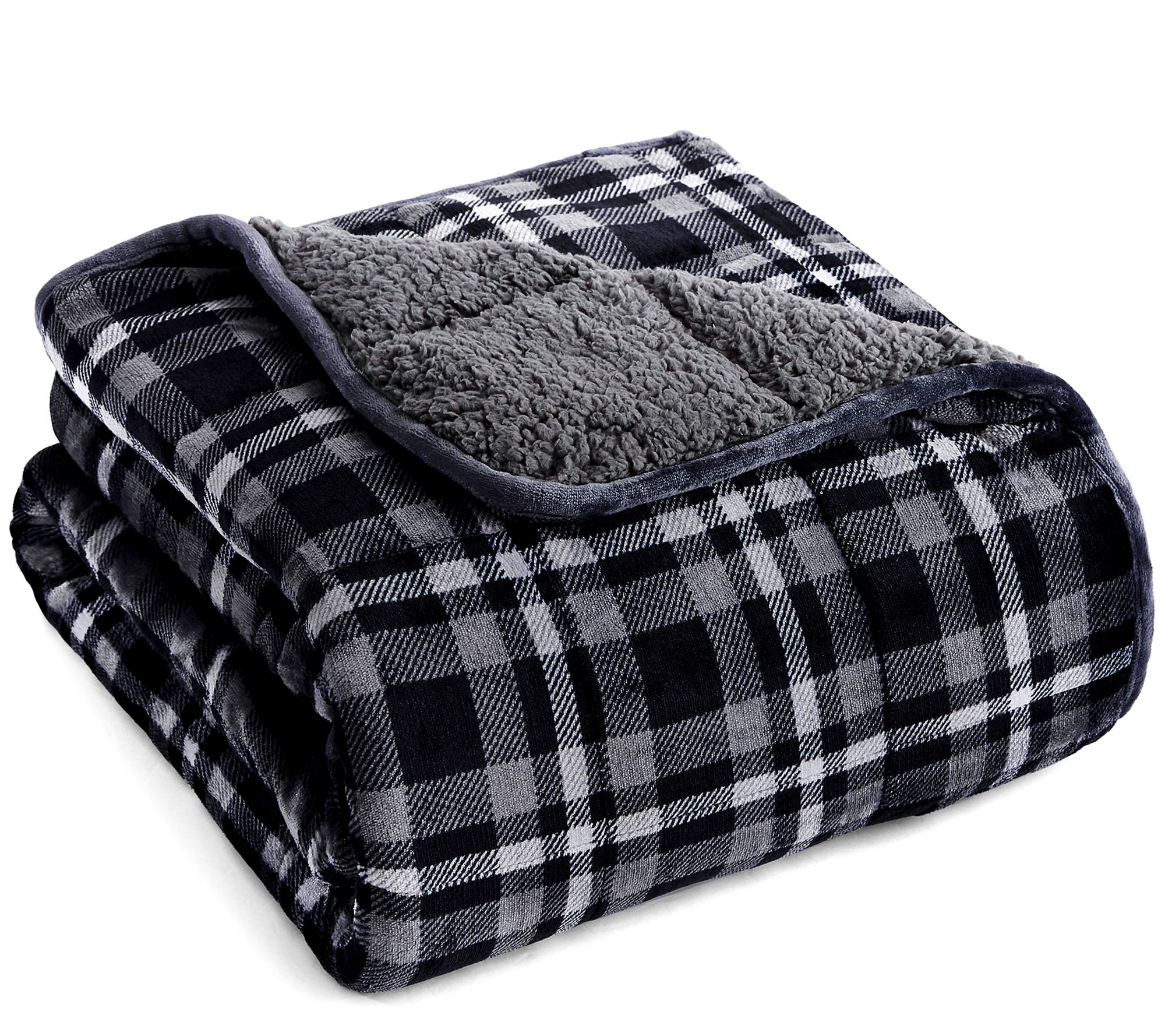 Rejuve 12lb Velvet to Sherpa Reverse WeightedThrow Blanket