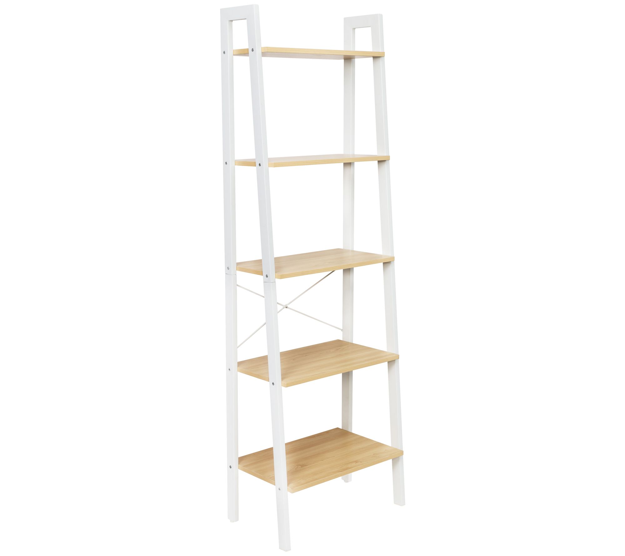 Honey-Can-Do Wood and Metal A-Frame Ladder Shelf, 5 Tiers - QVC.com