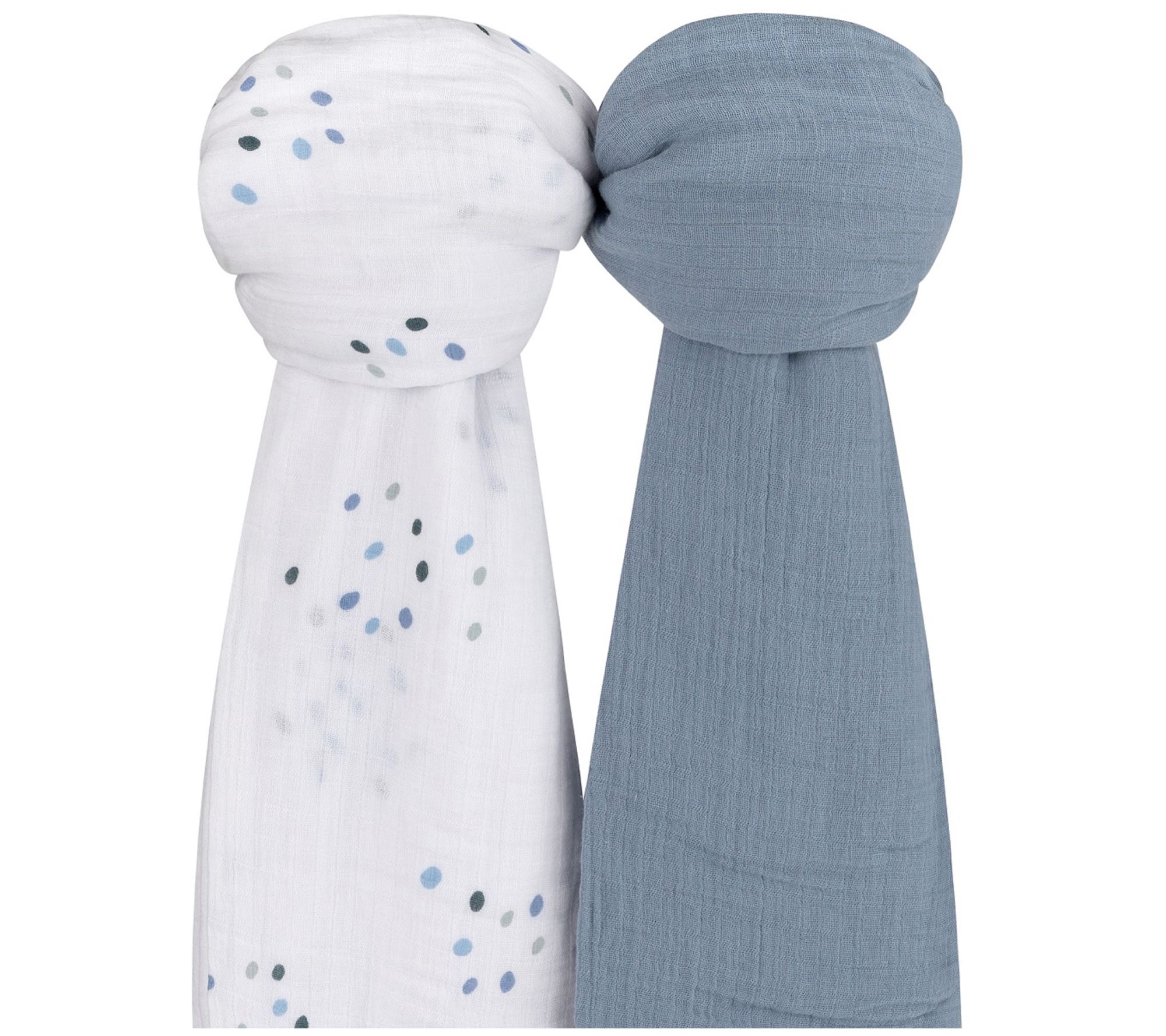 Ely's & Co. Blue Dotties Cotton Muslin SwaddleBlanket - 2-pk