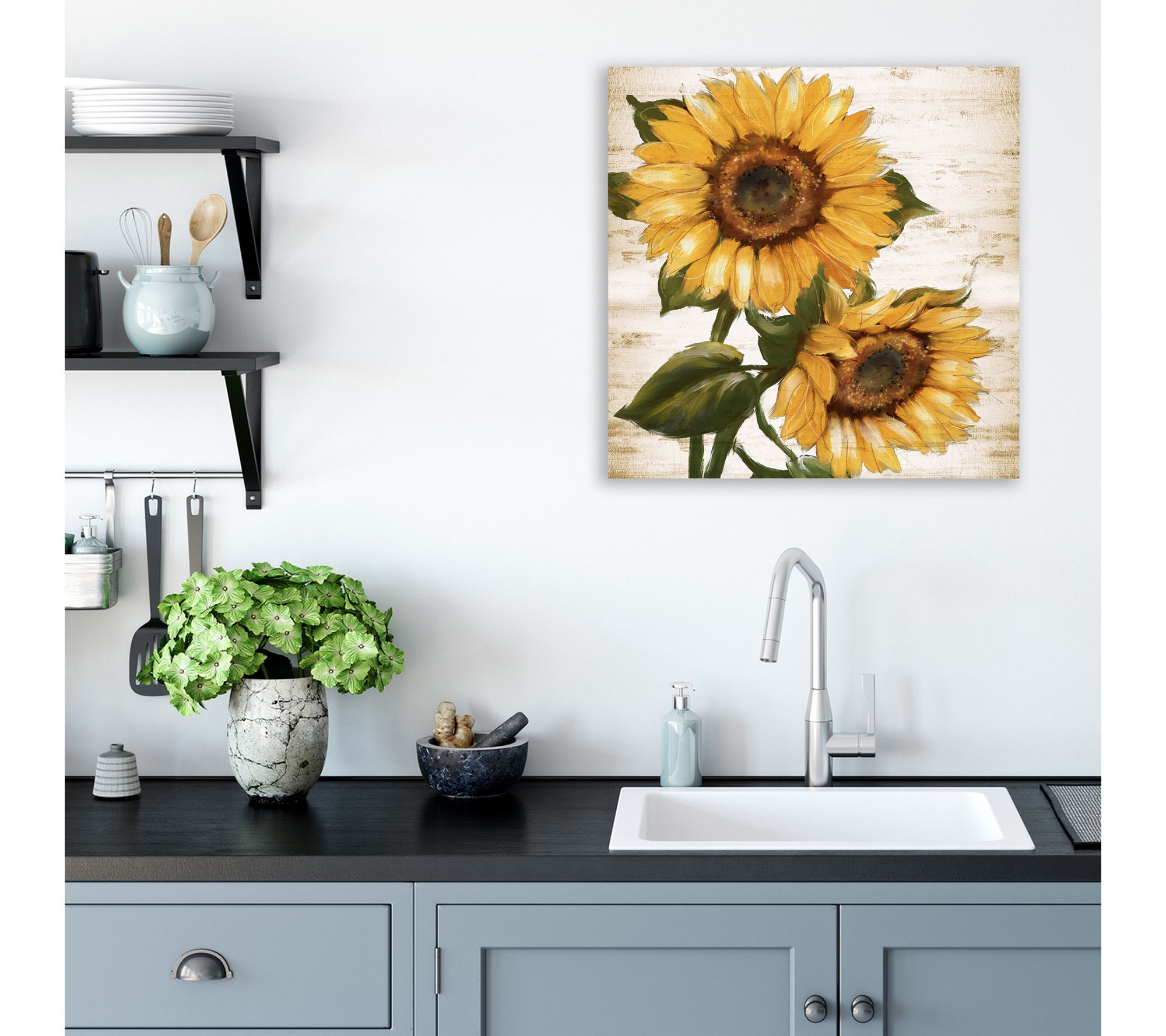 Courtside Market Sunflower Summer II 30x30 Canvas Wall Art - QVC.com