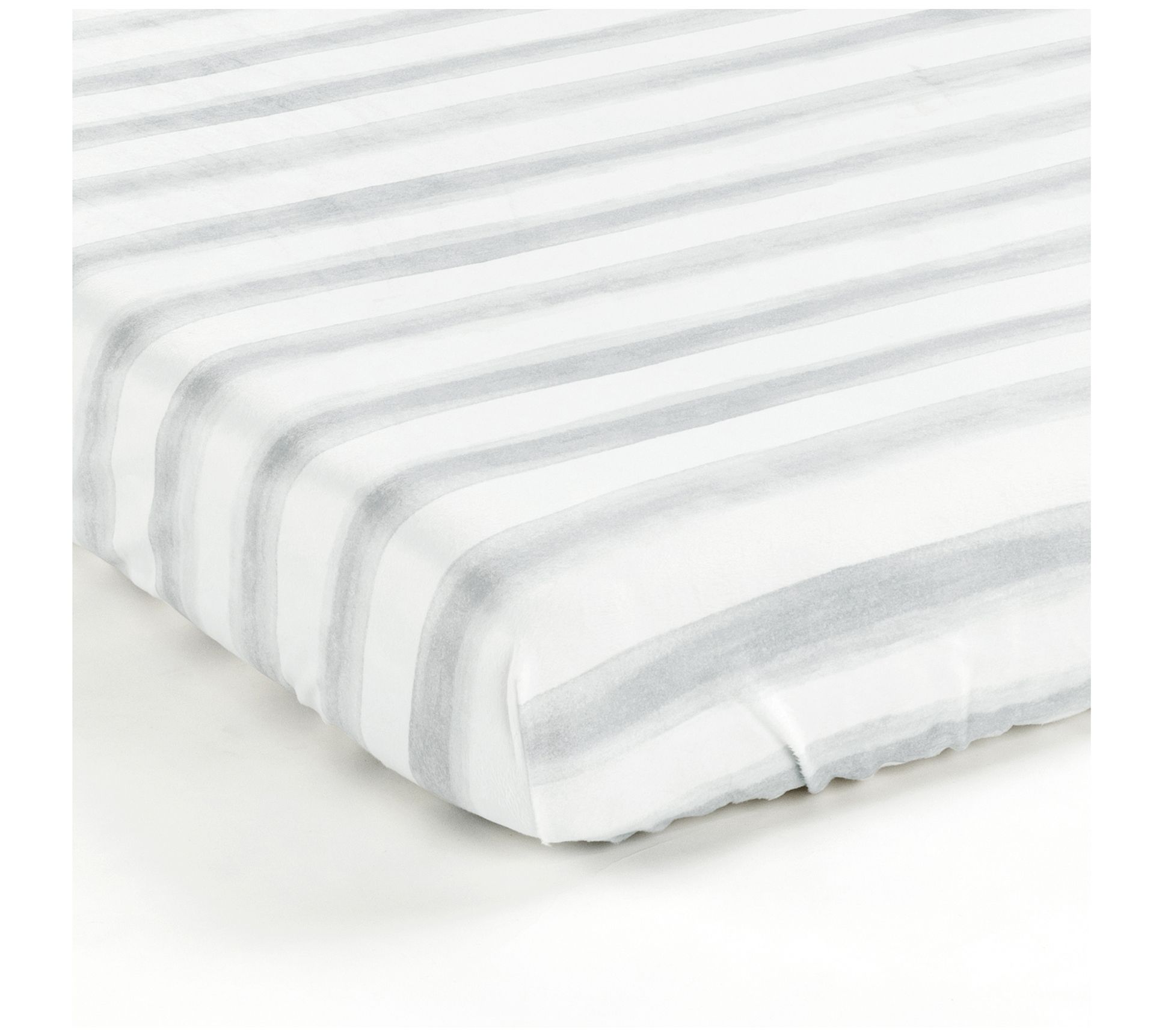 Watercolor Stripe Fitted Crib Sheet by Lush Decor