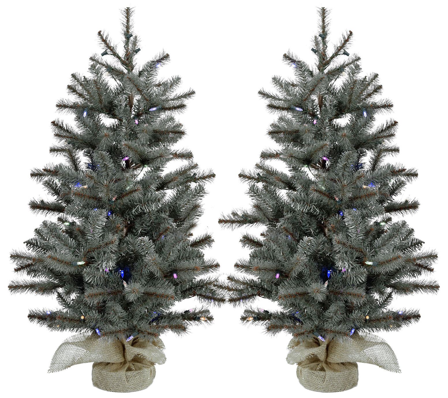Fraser Hill Farm Set of Two 3-Ft. Heritage Pine Artificial Tree