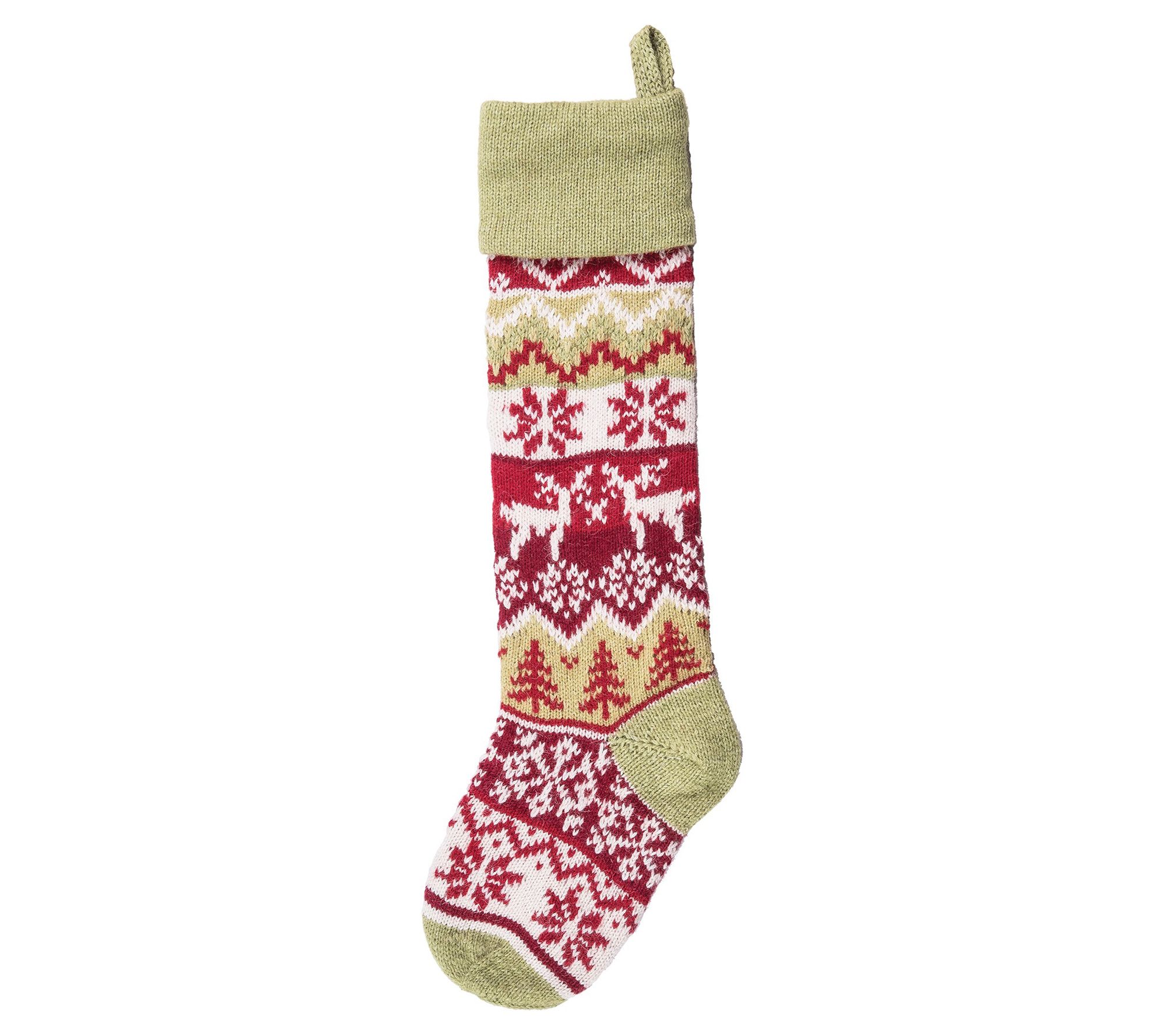 C&F Home Winter Deer Knit Stocking