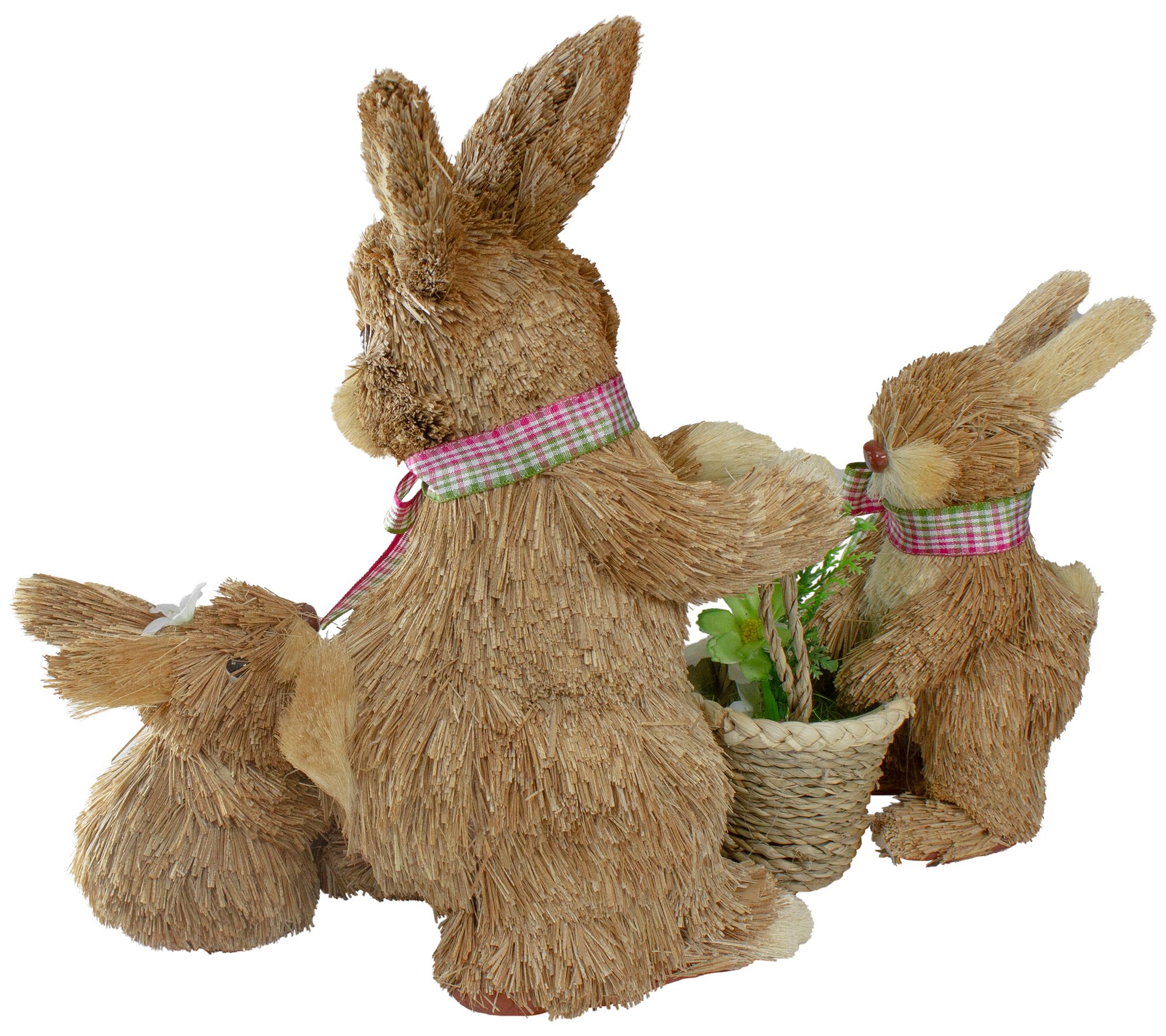 8 Brown Sisal Bunny Rabbit Easter Figure