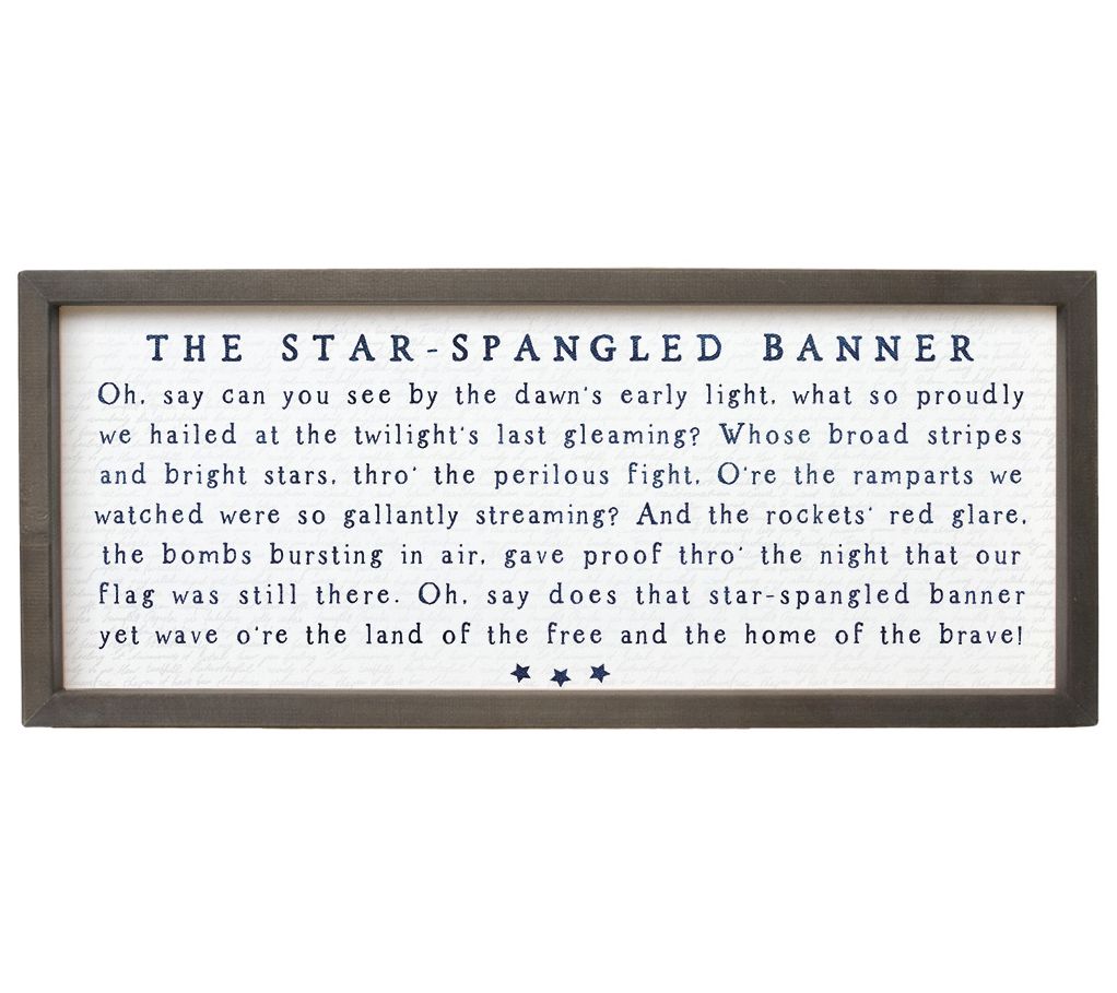 Sincere Surroundings 24" Star Spangled Banner Farmhouse Frame