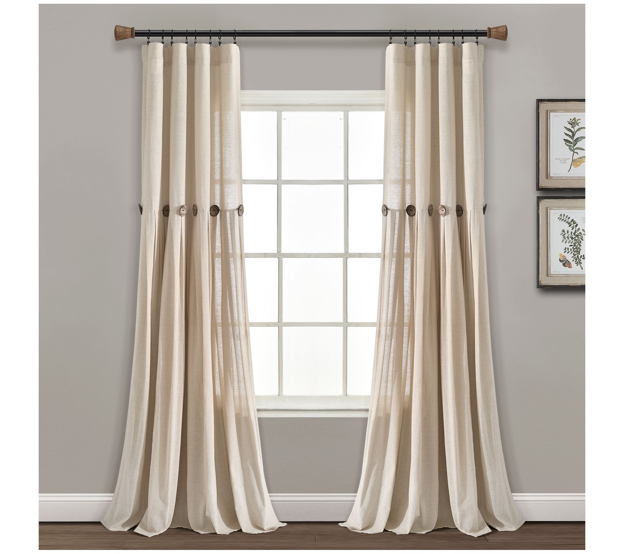 Linen Button Single 40X108 by Lush Decor