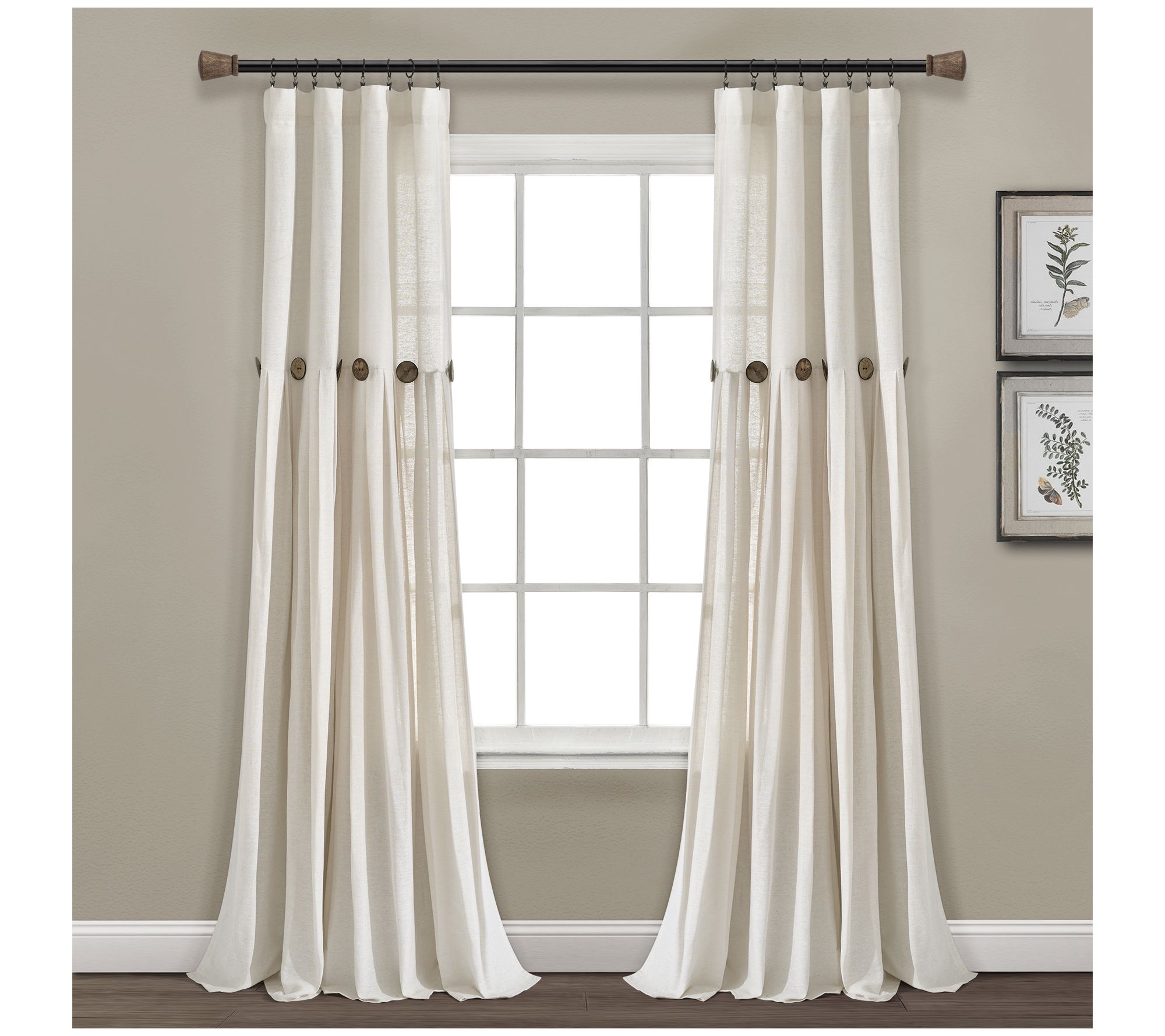 Linen Button Single 40X108 by Lush Decor