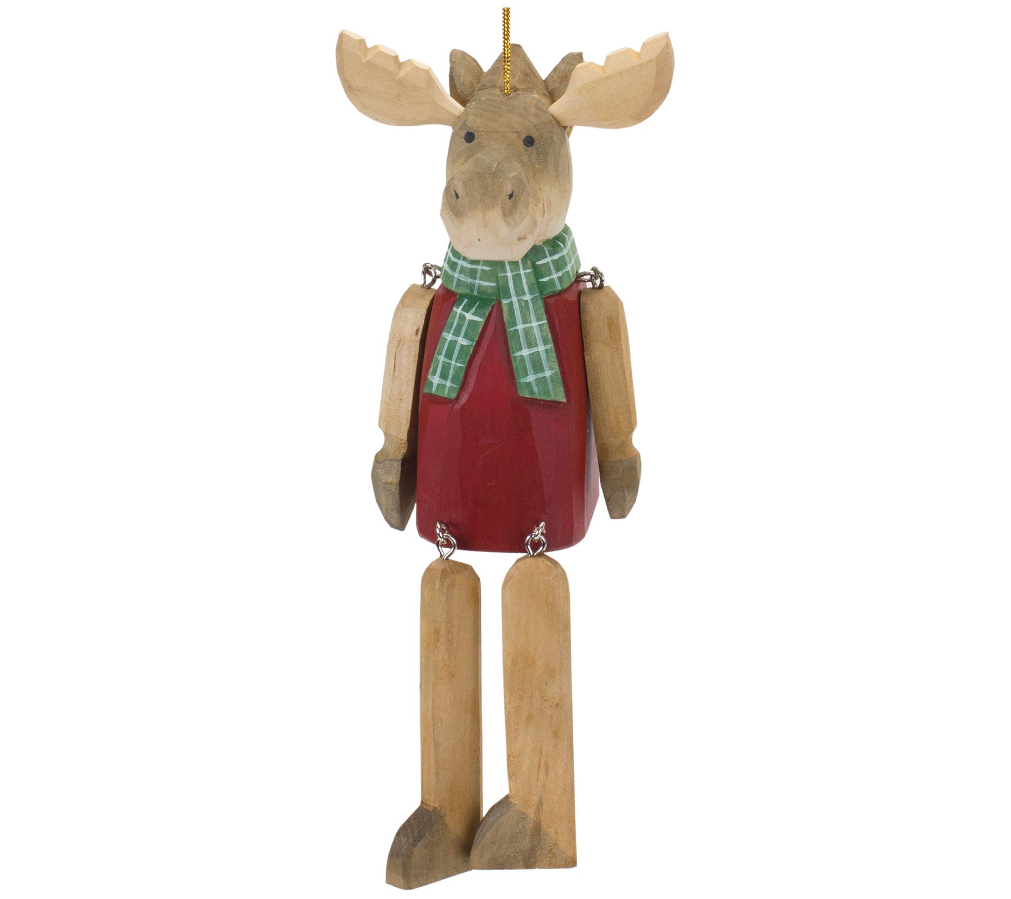 Melrose Dangle Moose Ornament (Set of 6)