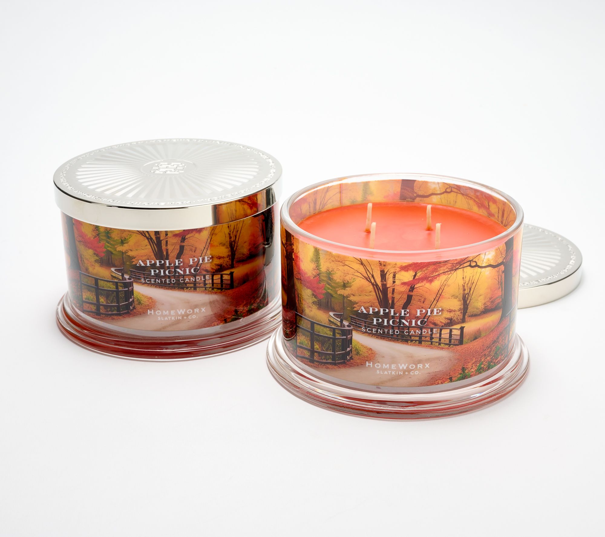 HomeWorx by Slatkin + Co. Set of 2 18oz. Apple Pie Picnic