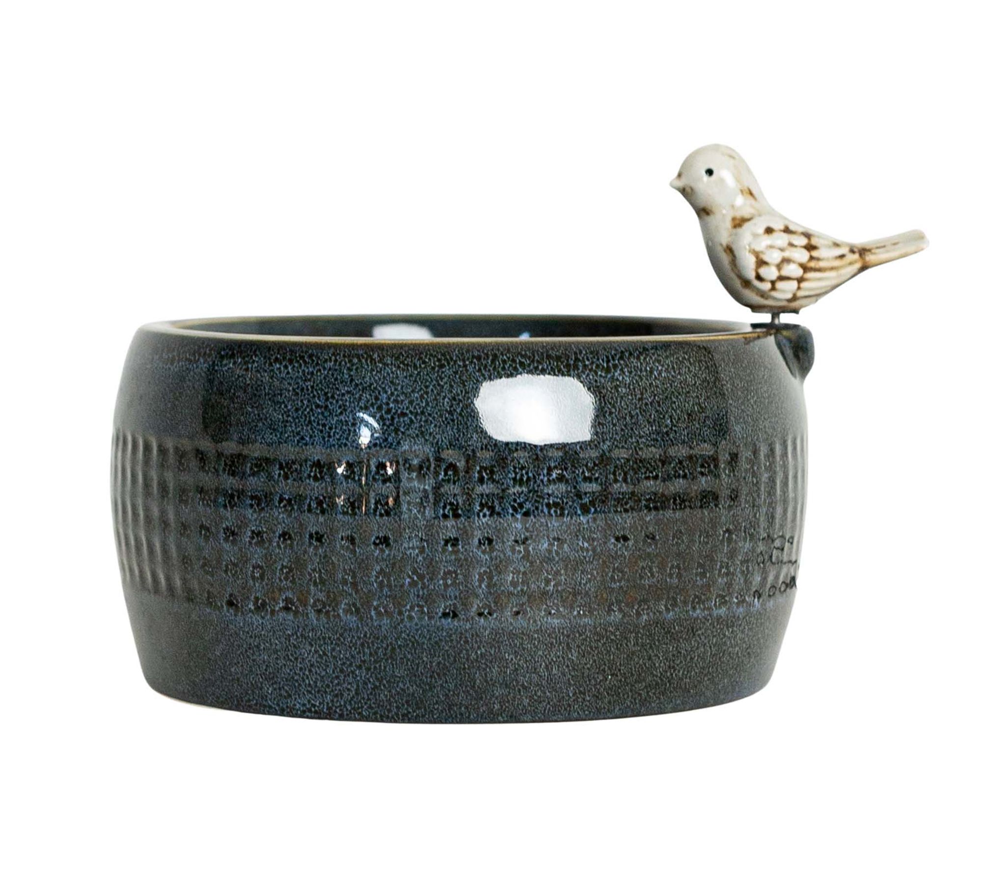 Foreside Home & Garden Perched Bird Fountain Porcelain