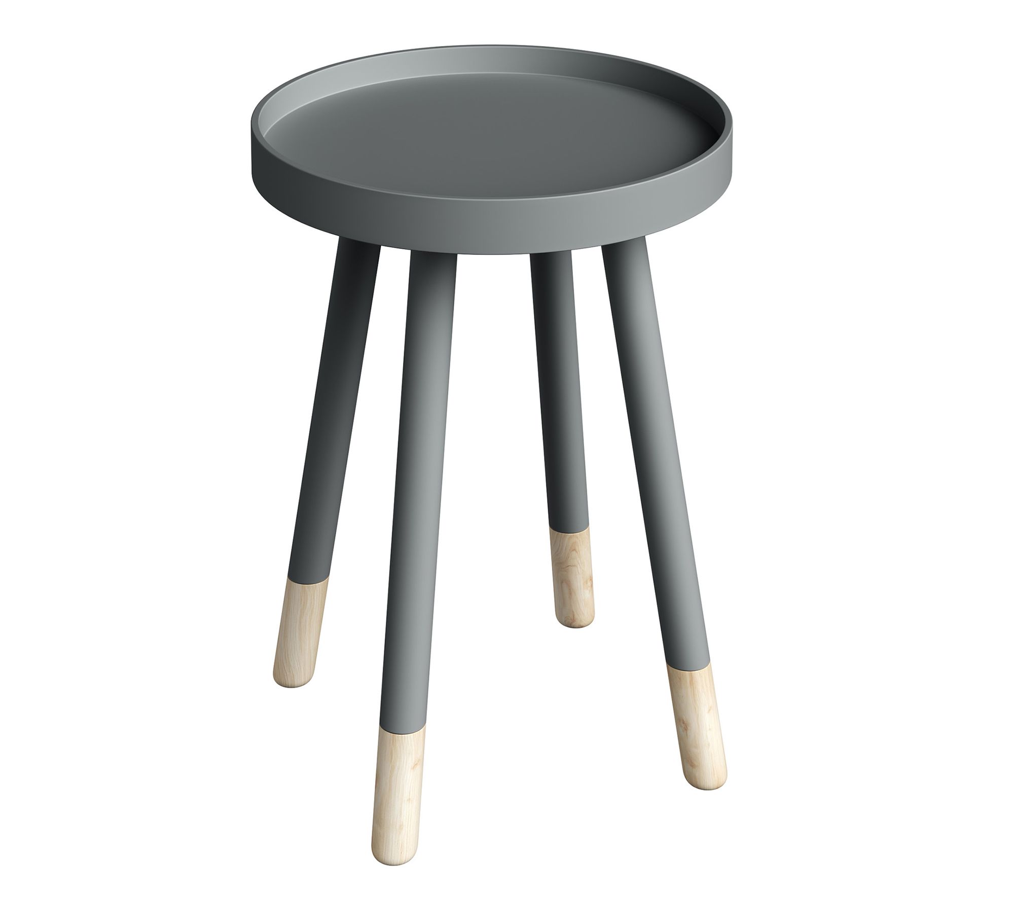 Lavish Home Round End Table Wooden Mid-CenturySide Table