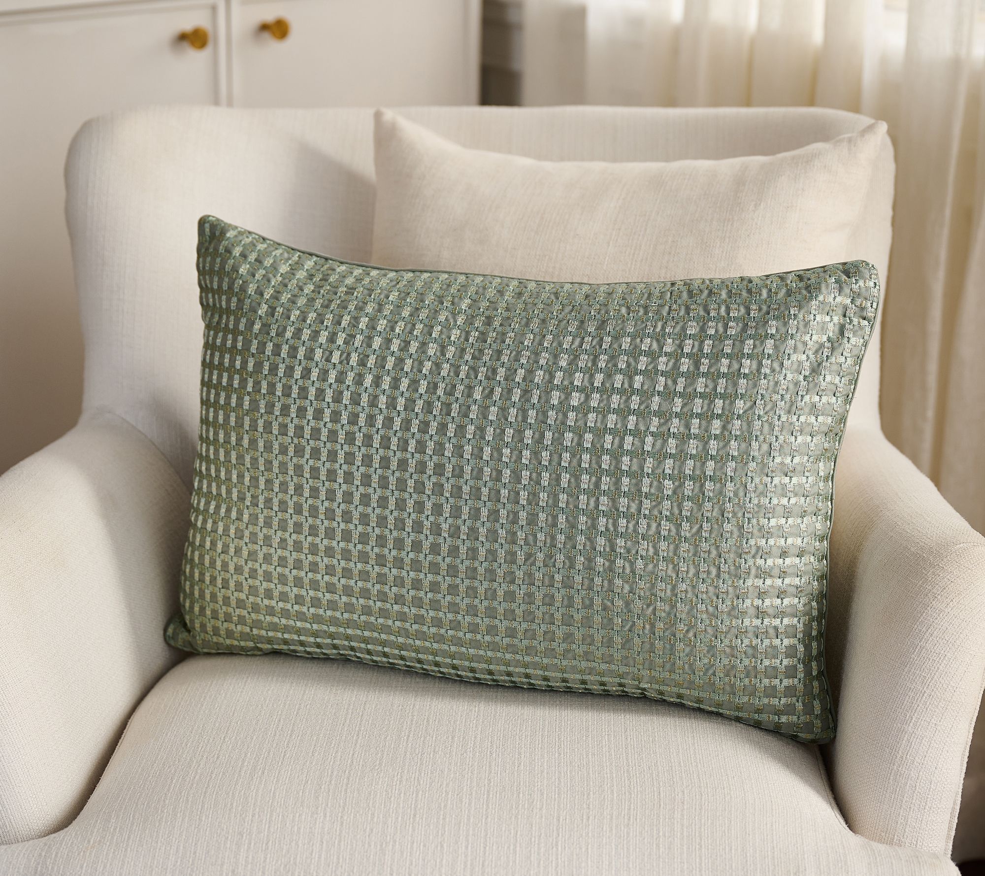 Northern Nights Metallic Embroidered 14x22 Dec Pillow