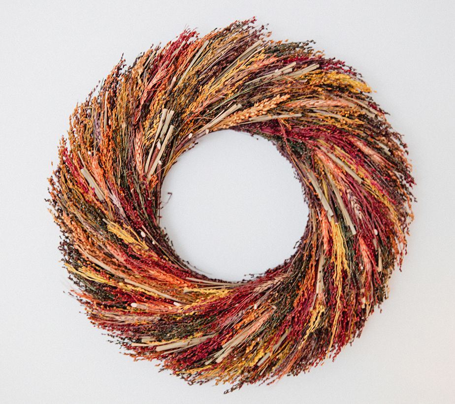 19.5" Multi Color Harvest Wreath by Lauren McBride