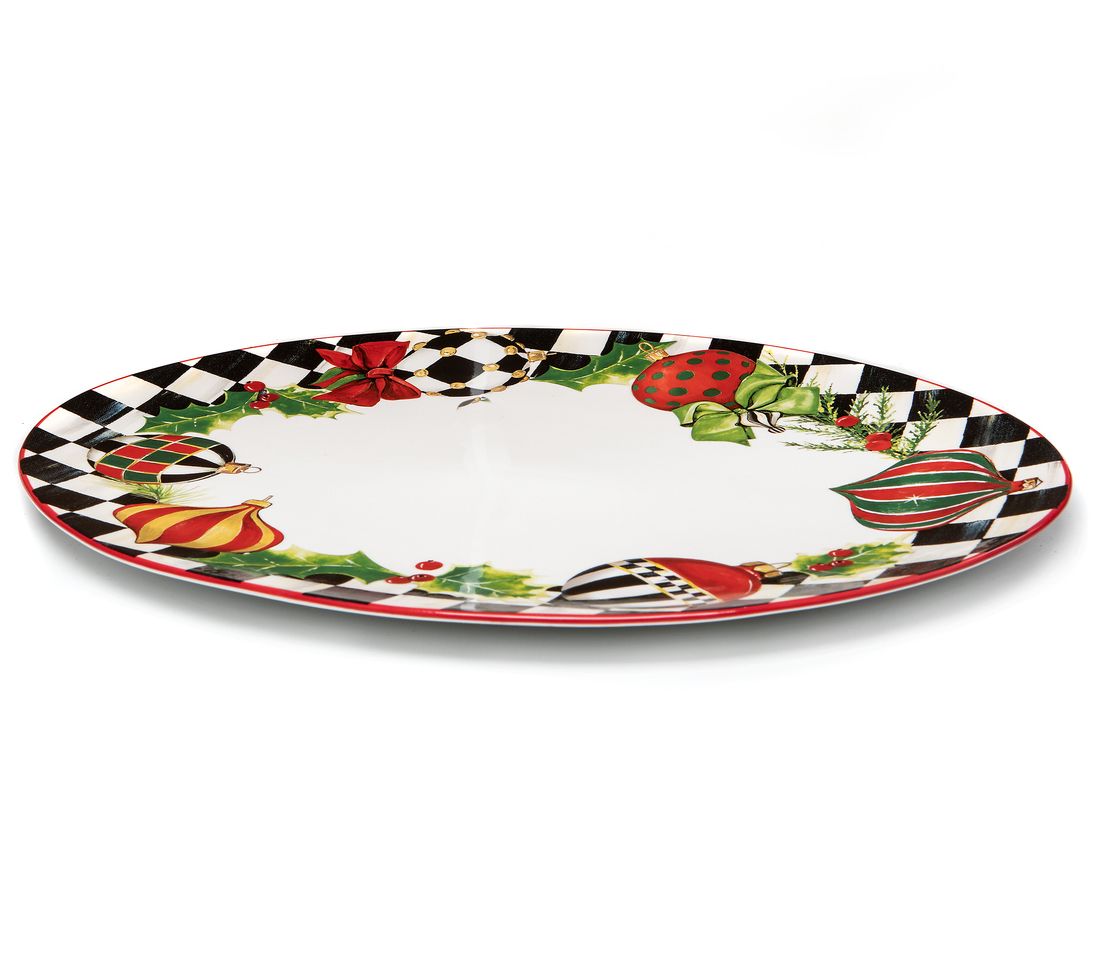 MacKenzie-Childs Deck the Halls Serving Platter