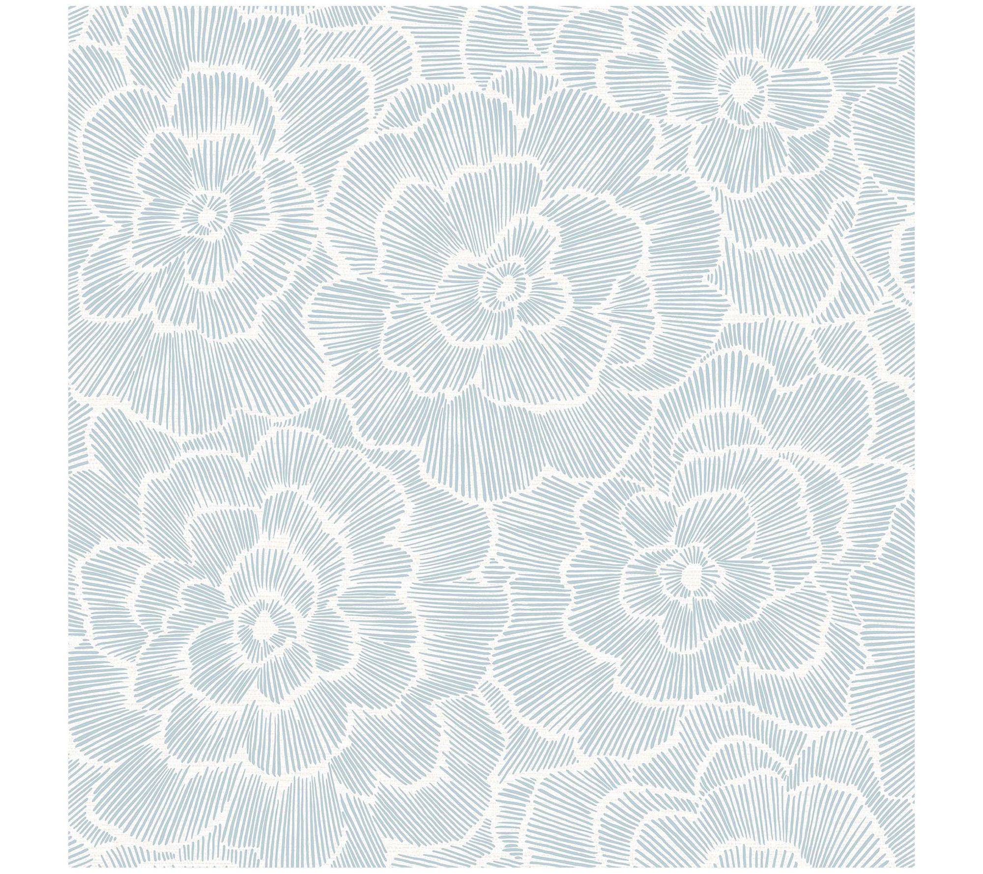 NuWallpaper Saraya Blue Peel and Stick Wallpaper